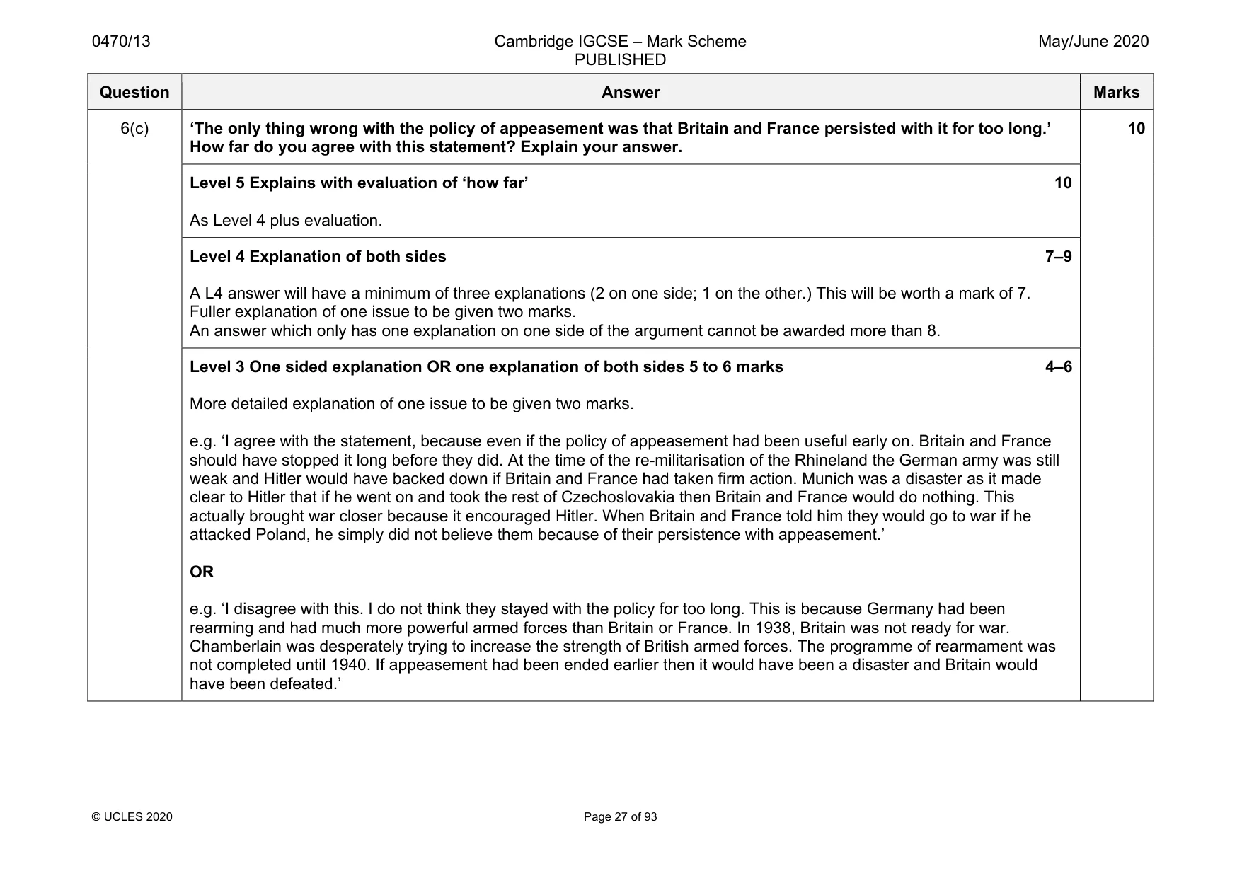 Mark scheme, page 27 of 93