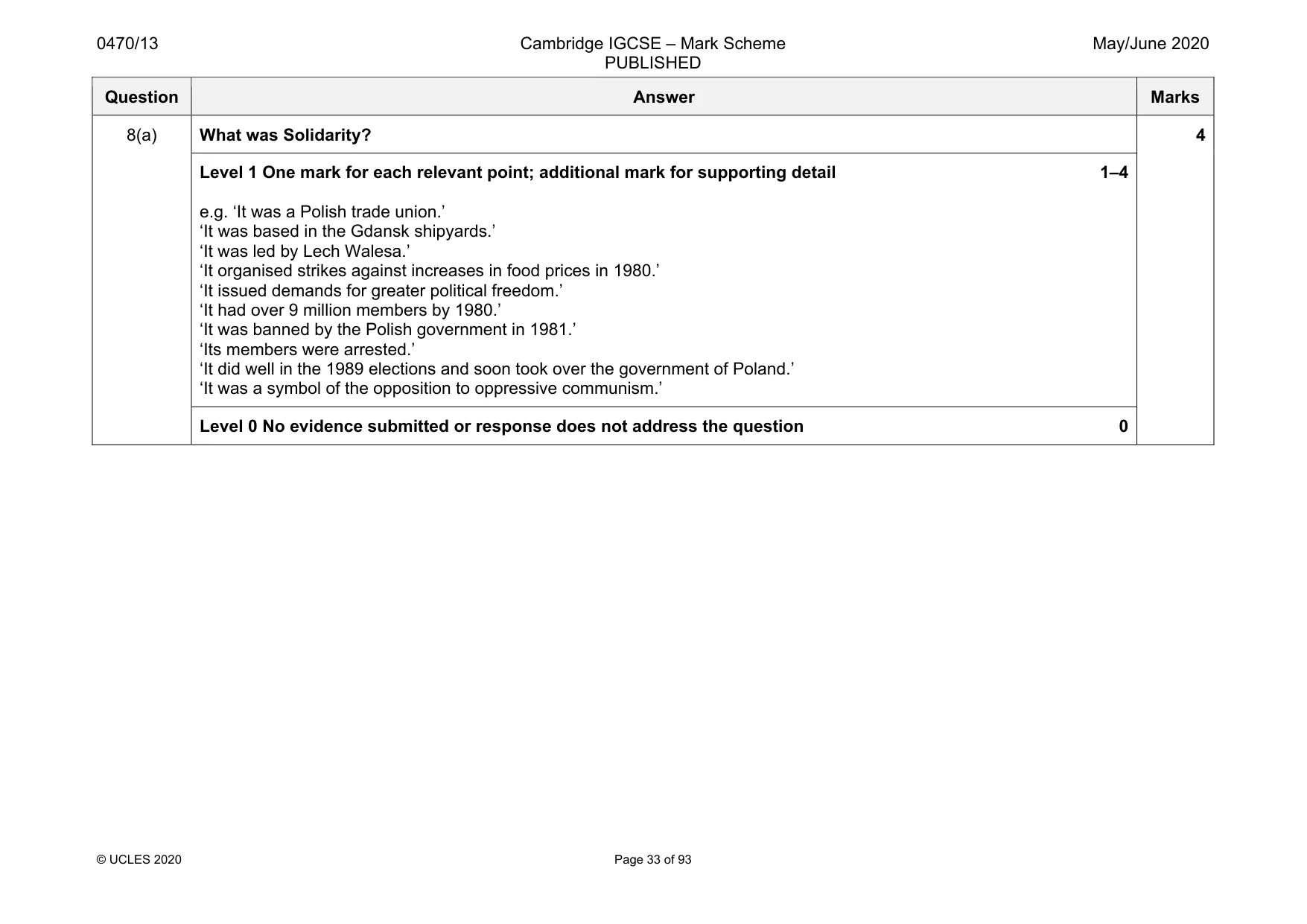 Mark scheme, page 33 of 93