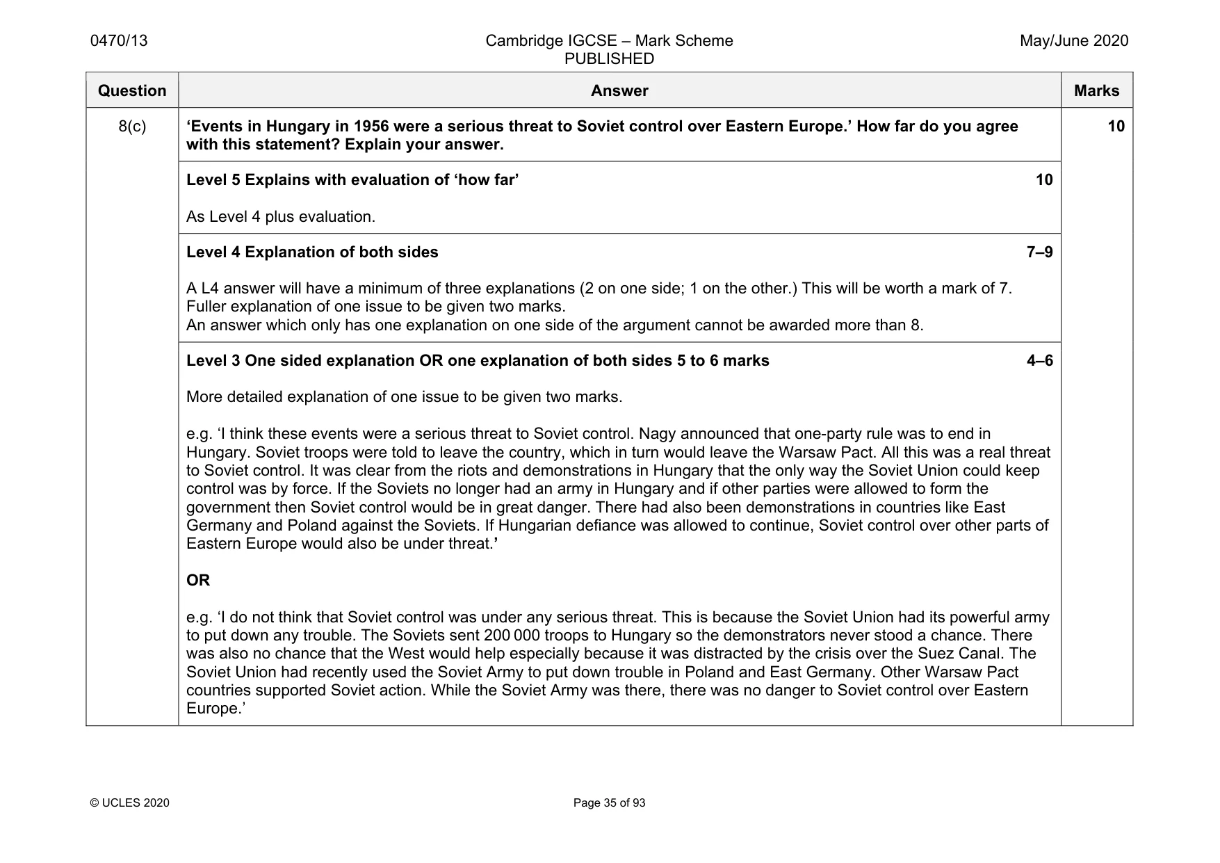 Mark scheme, page 35 of 93