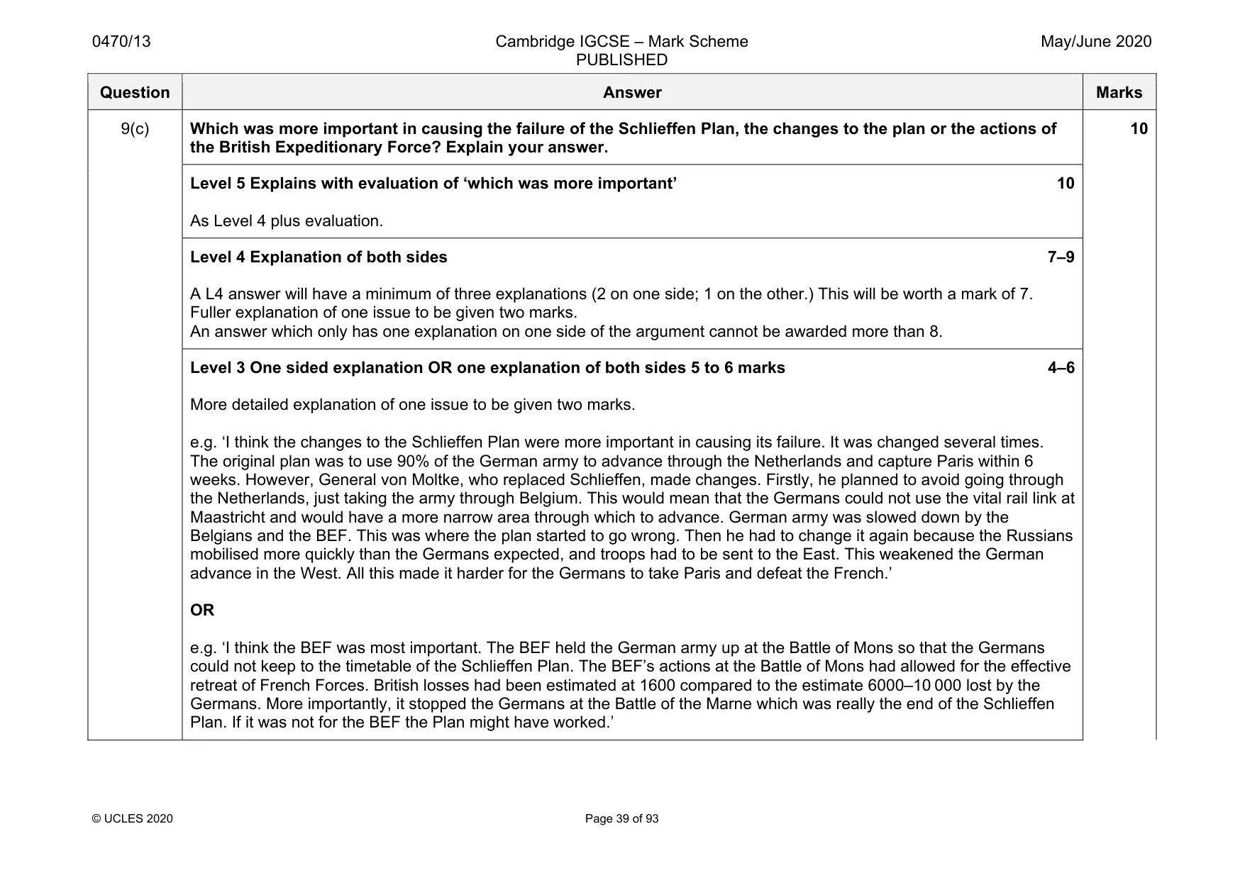 Mark scheme, page 39 of 93