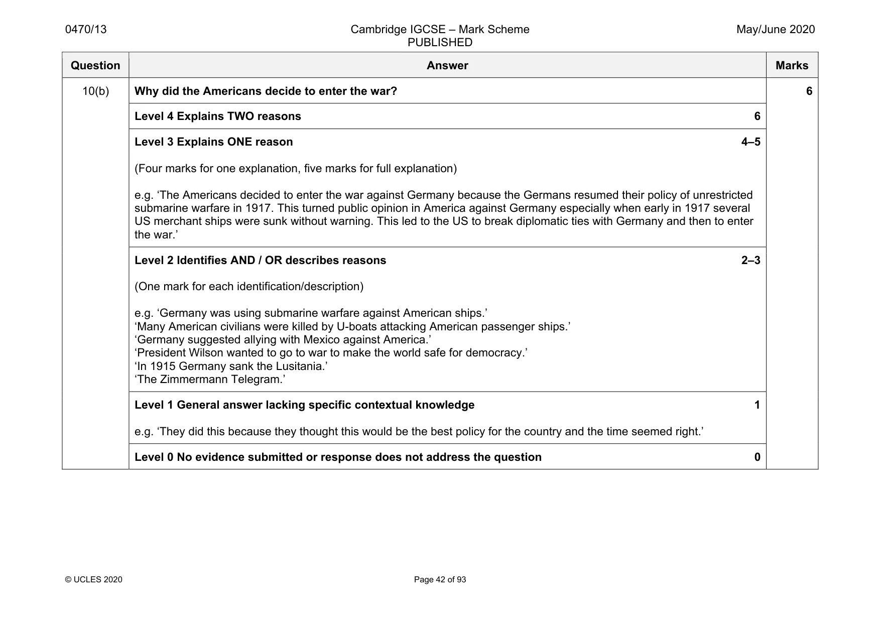 Mark scheme, page 42 of 93