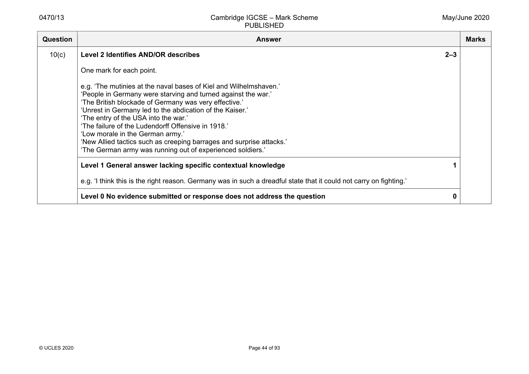 Mark scheme, page 44 of 93
