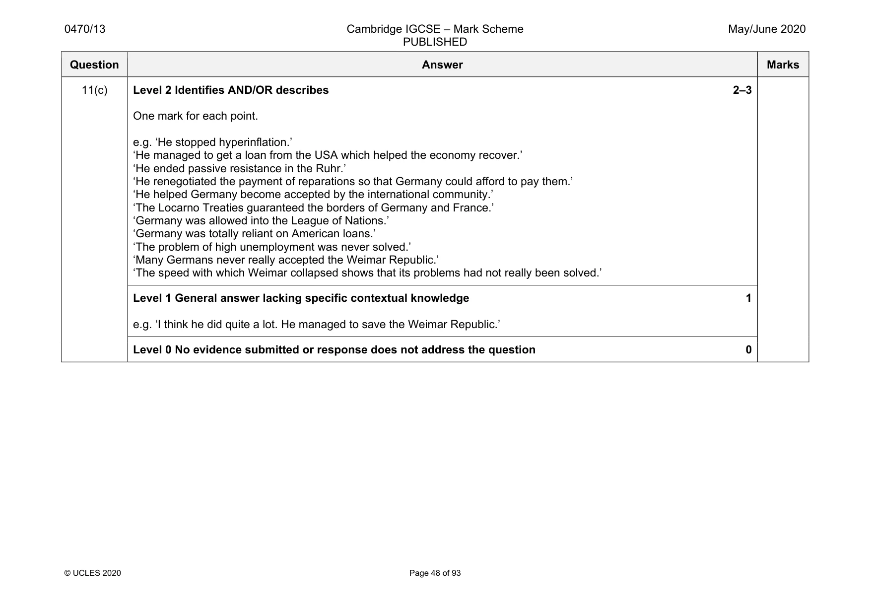 Mark scheme, page 48 of 93