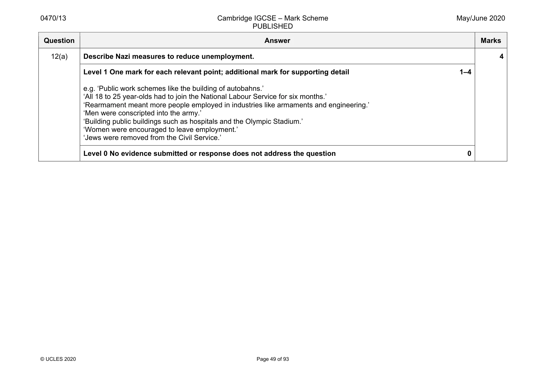 Mark scheme, page 49 of 93