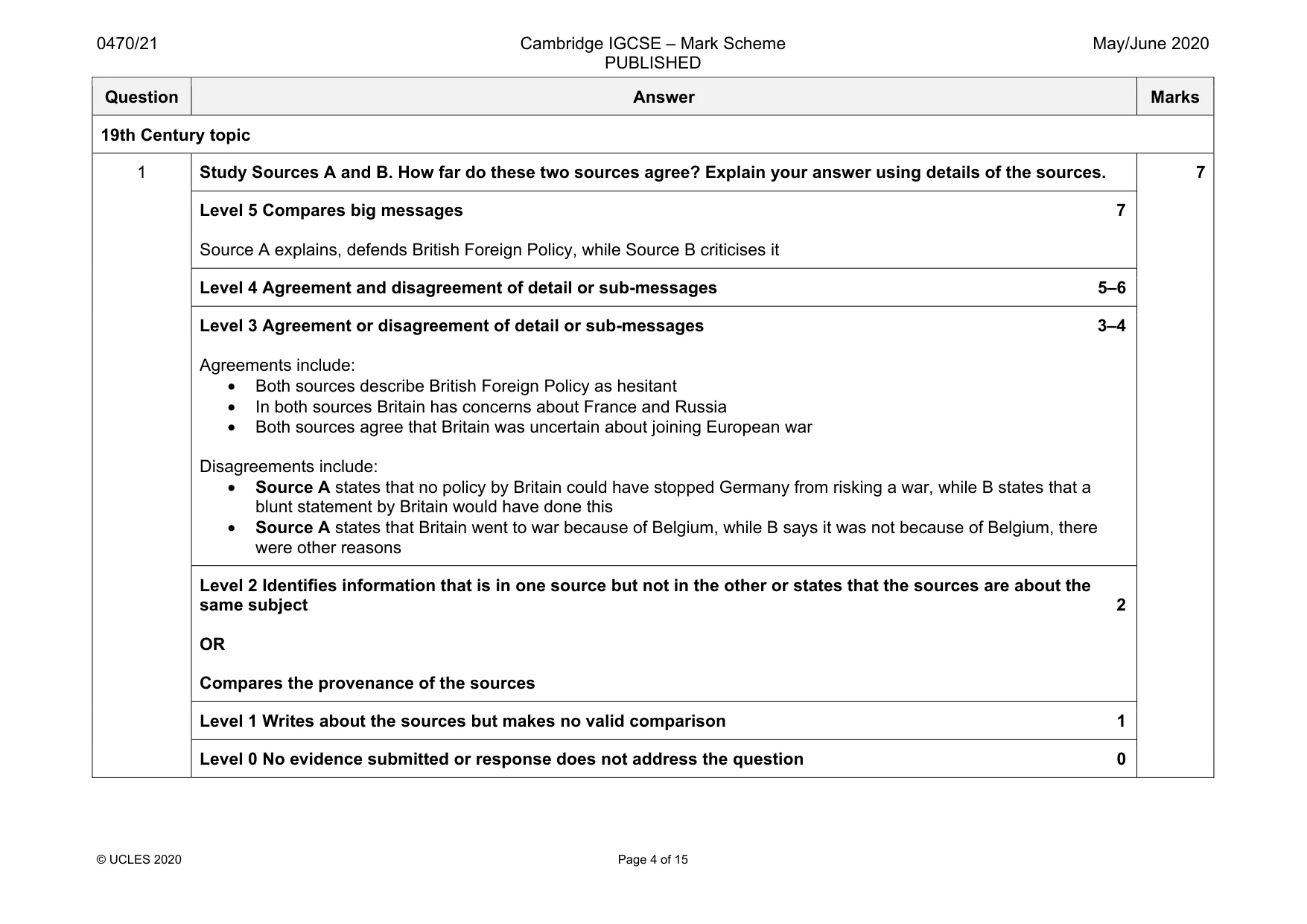 Mark scheme, page 4 of 15
