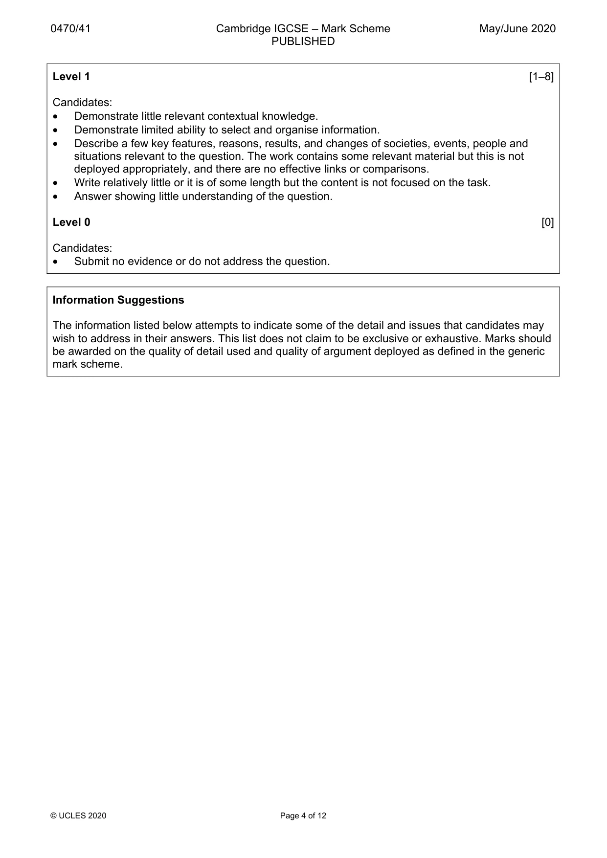 Mark scheme, page 4 of 12
