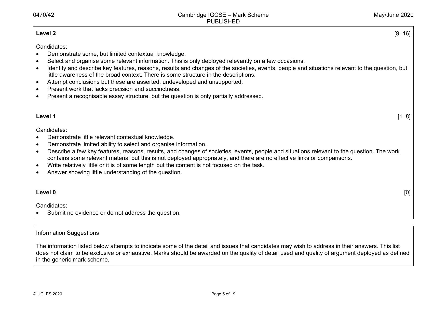 Mark scheme, page 5 of 19