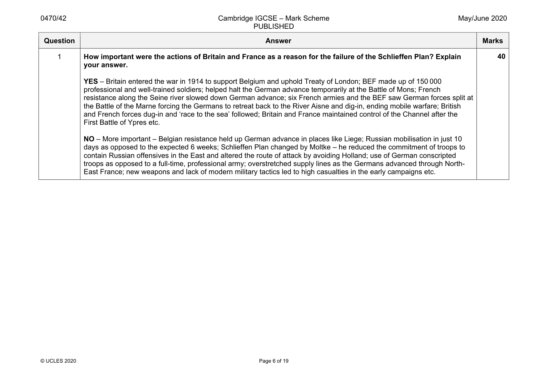 Mark scheme, page 6 of 19
