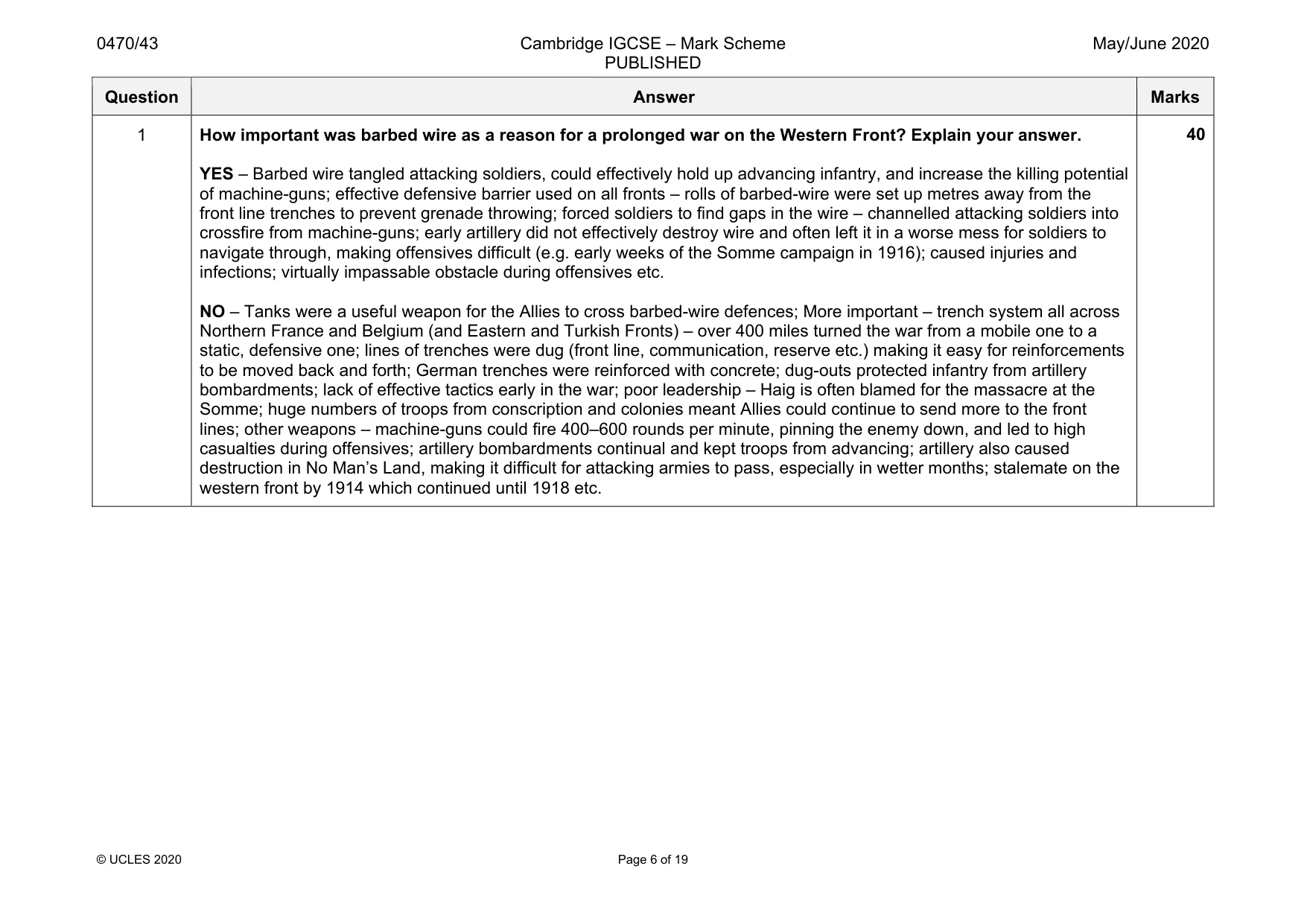 Mark scheme, page 6 of 19