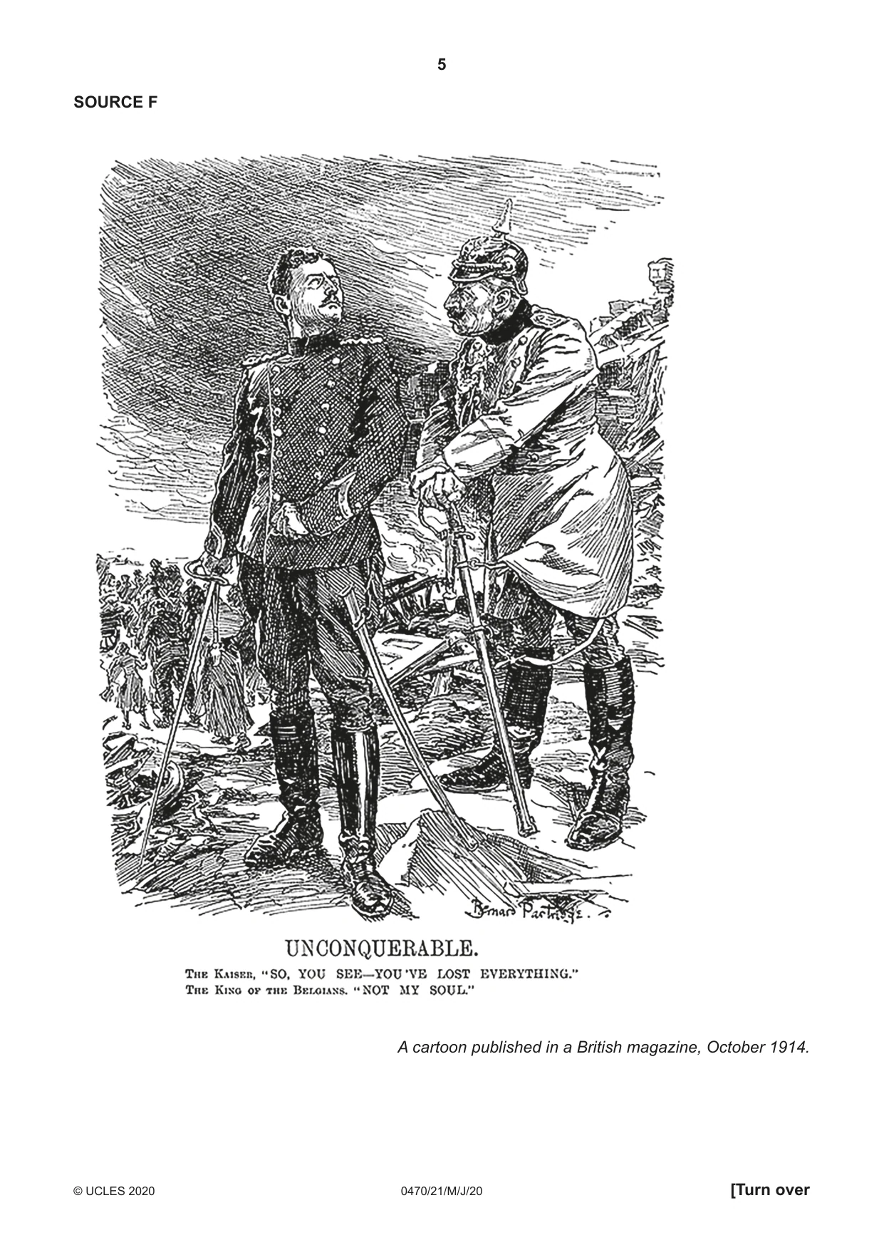 Cambridge IGCSE History 0470 2020 May/June Paper 2 · Variant 1 question paper, page 5 of 16