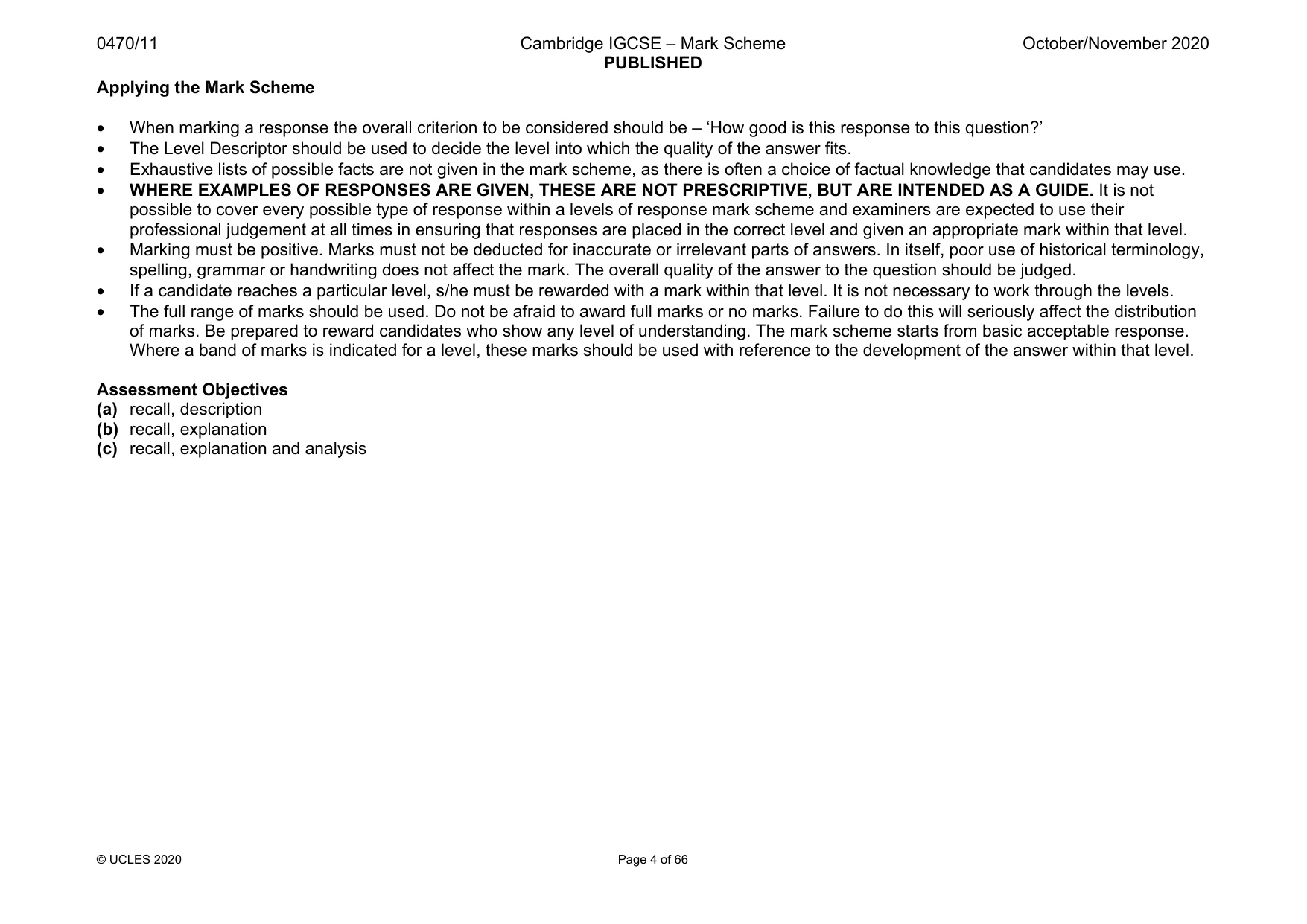 Mark scheme, page 4 of 66