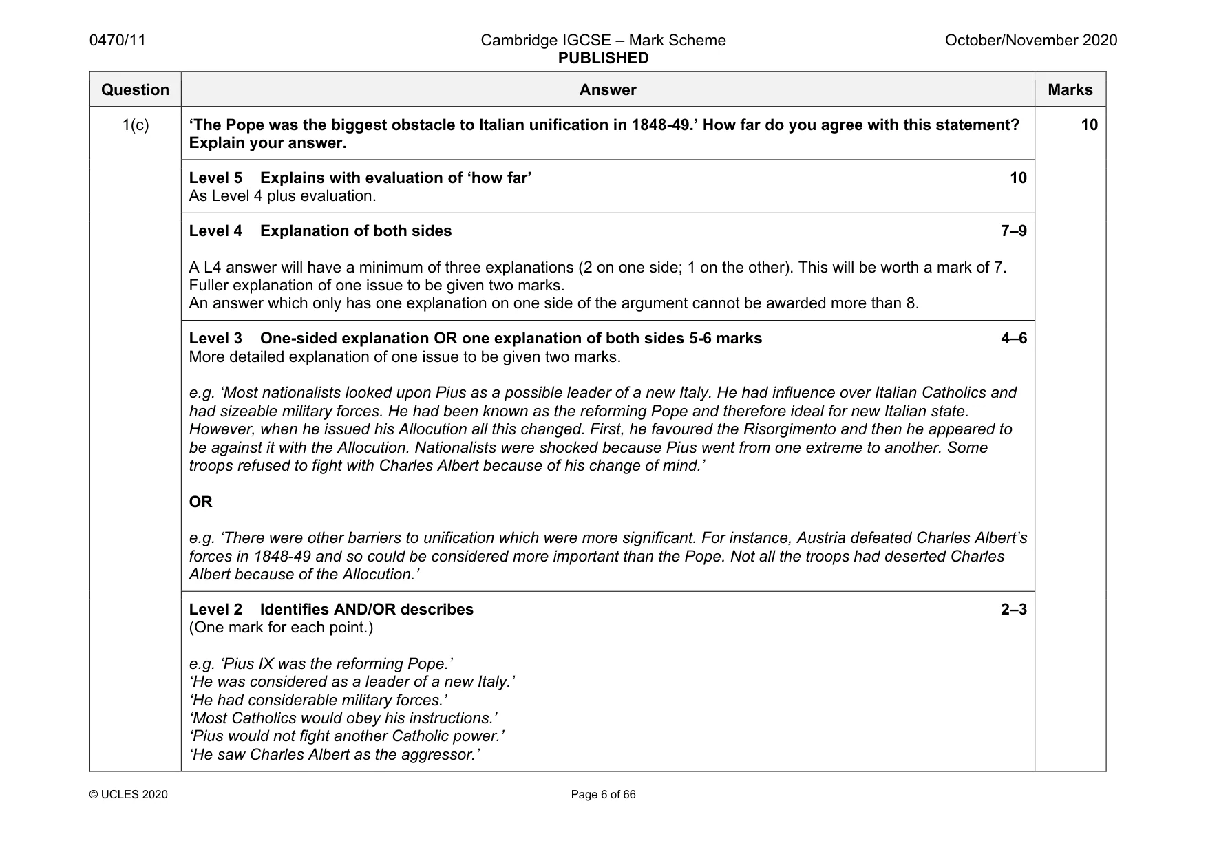 Mark scheme, page 6 of 66