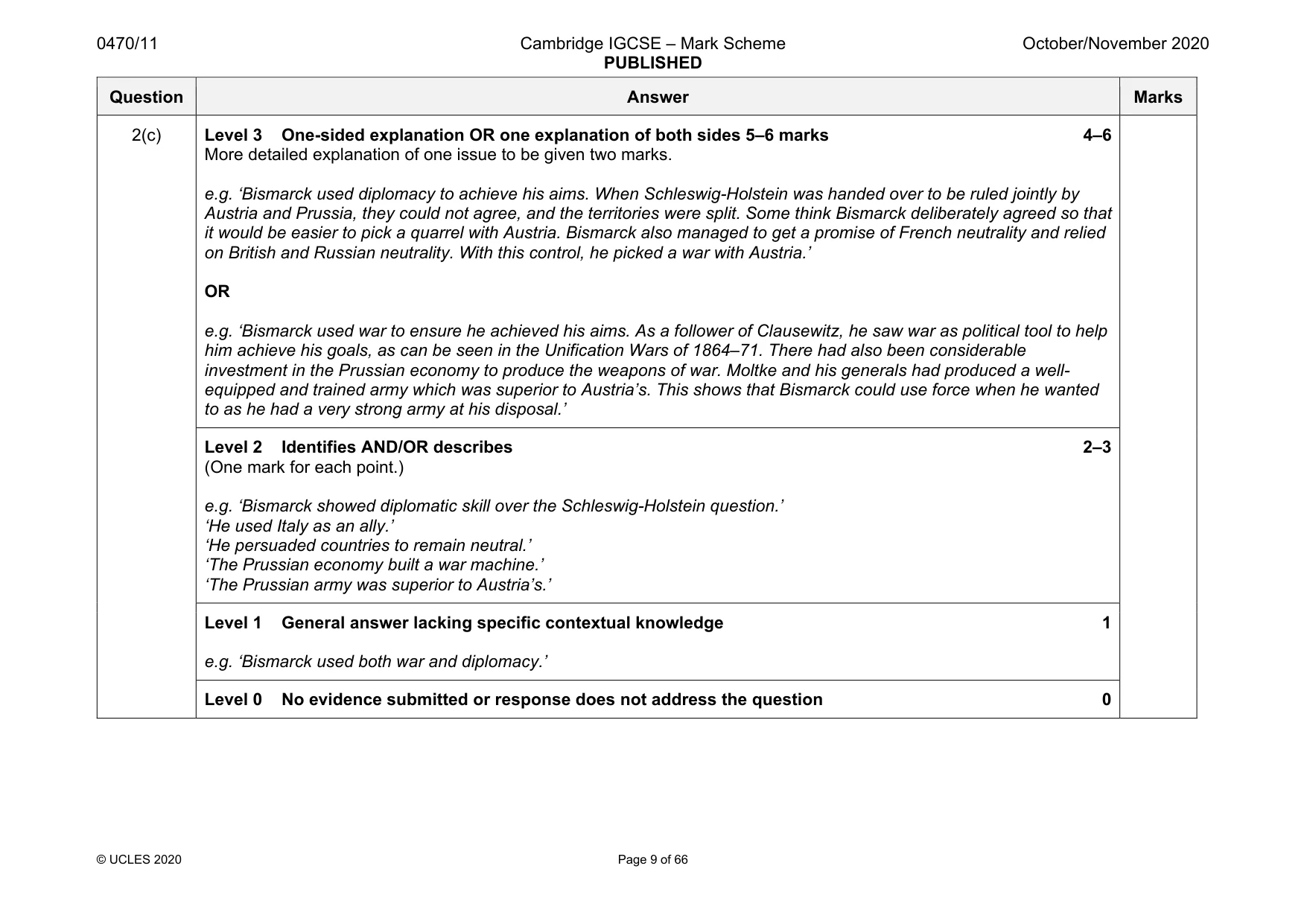 Mark scheme, page 9 of 66