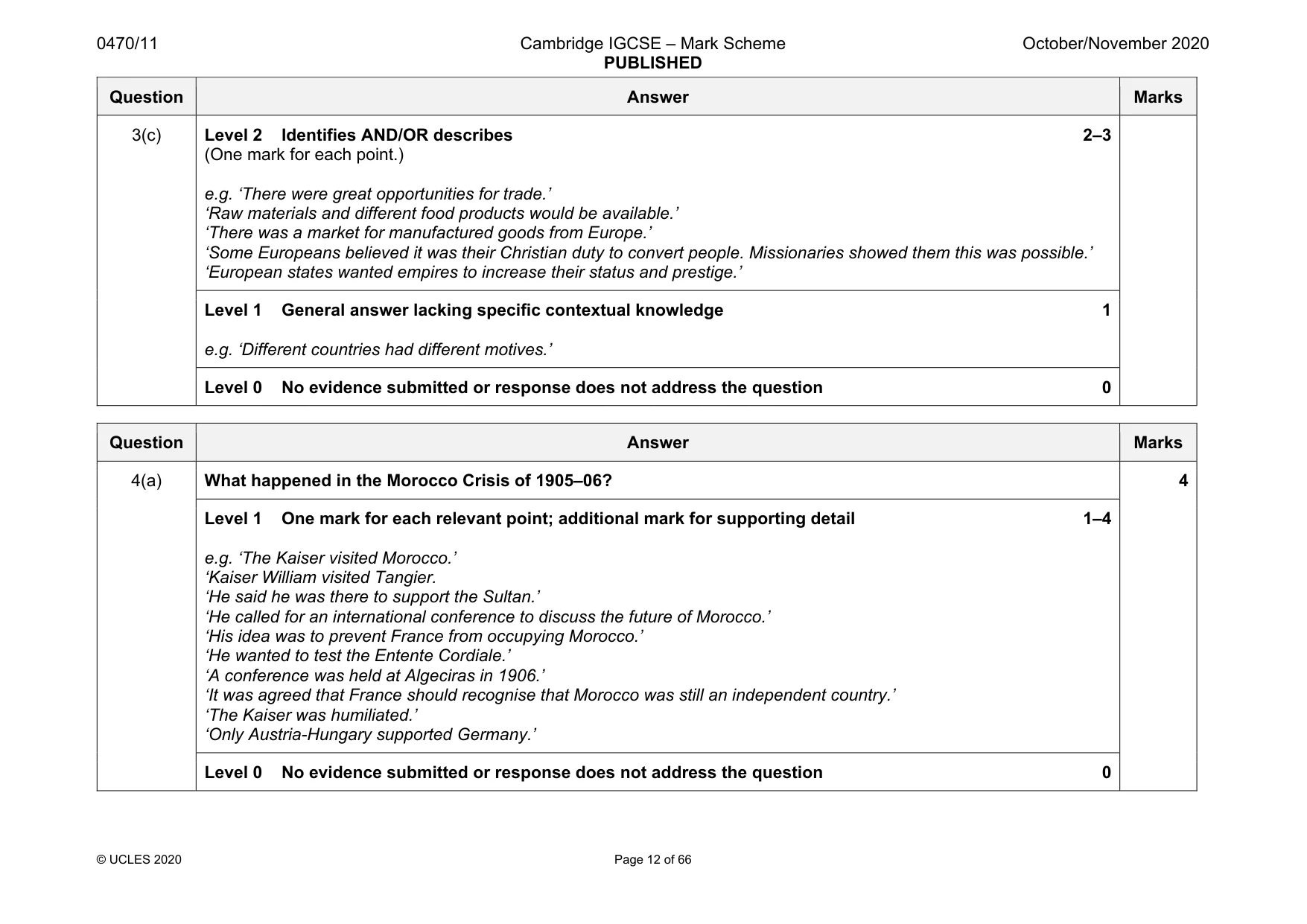Mark scheme, page 12 of 66