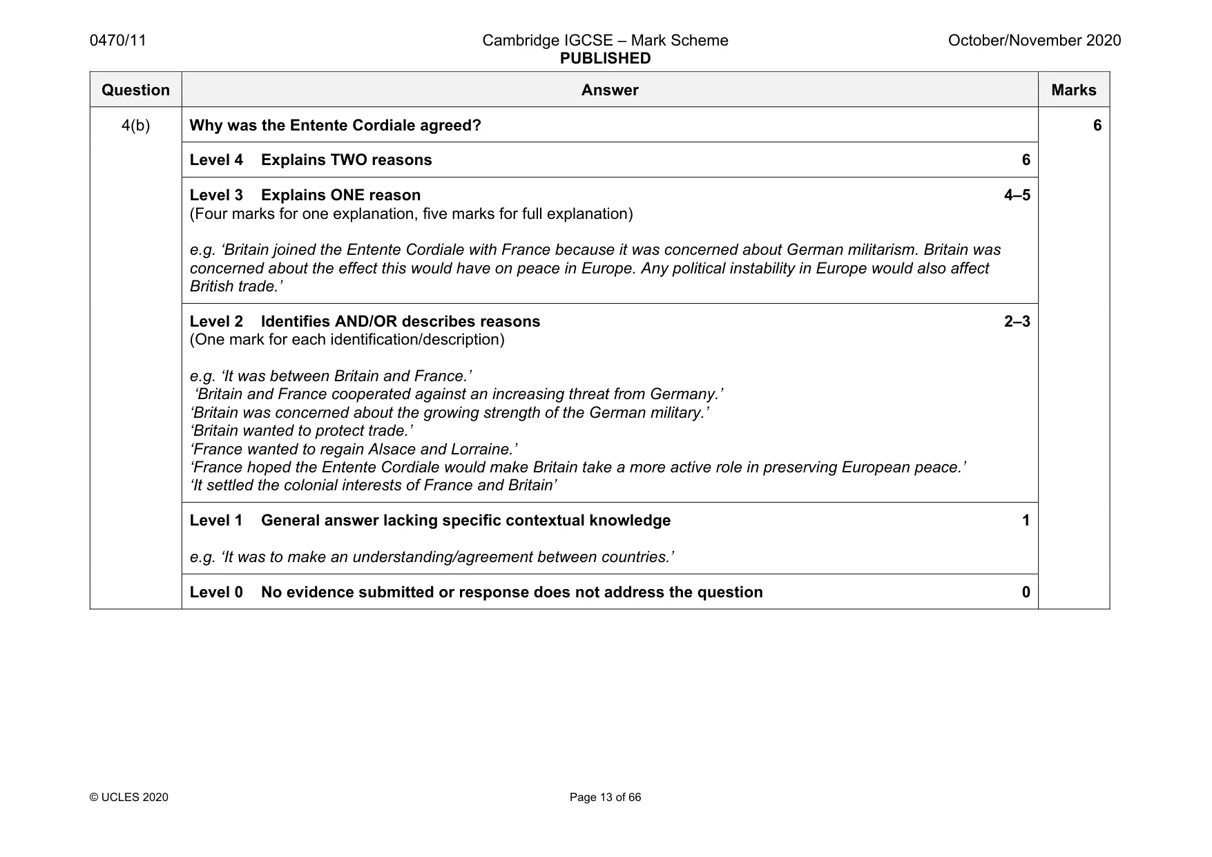 Mark scheme, page 13 of 66