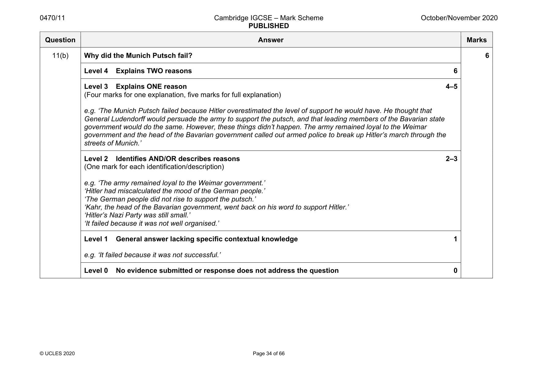 Mark scheme, page 34 of 66