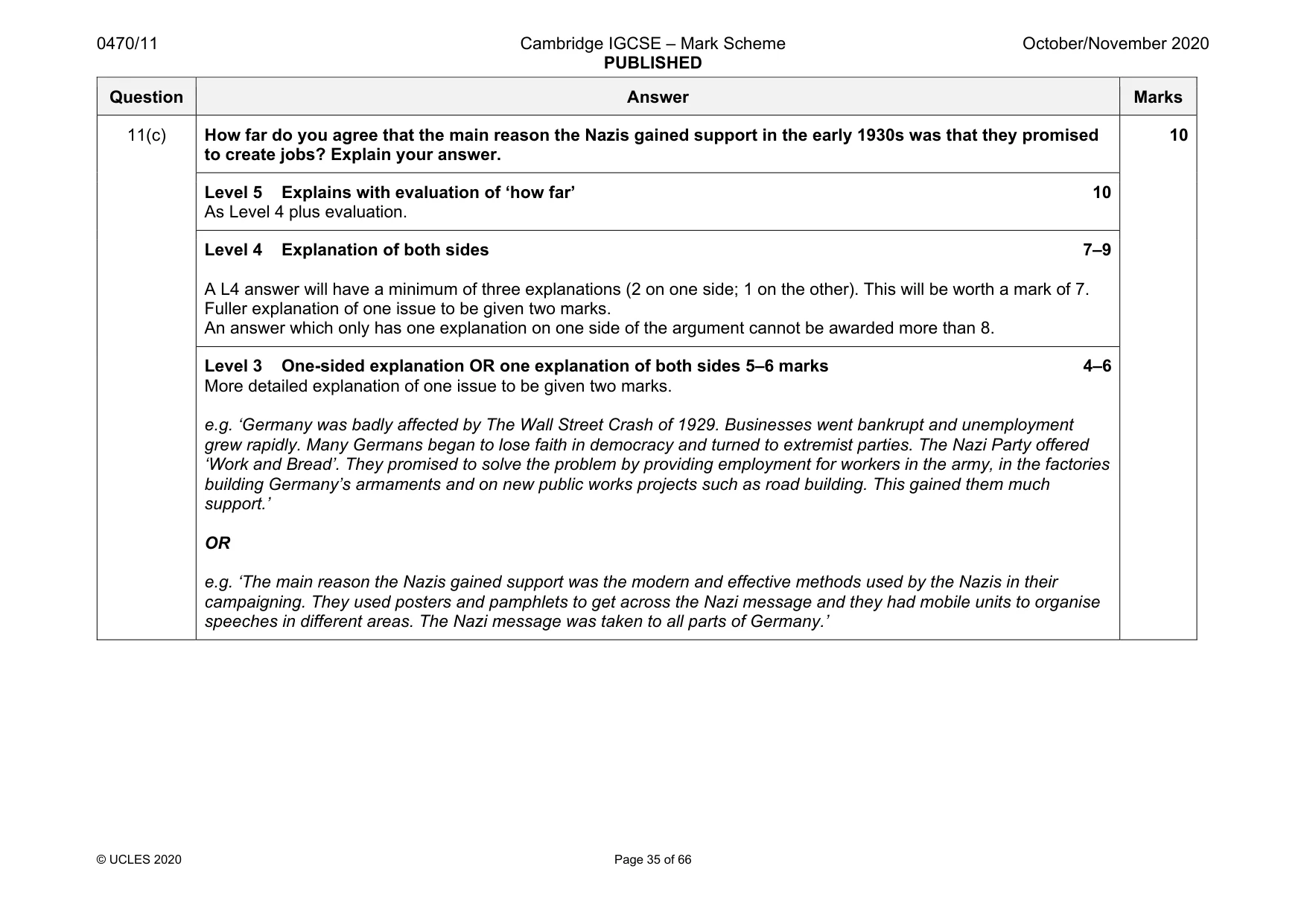 Mark scheme, page 35 of 66