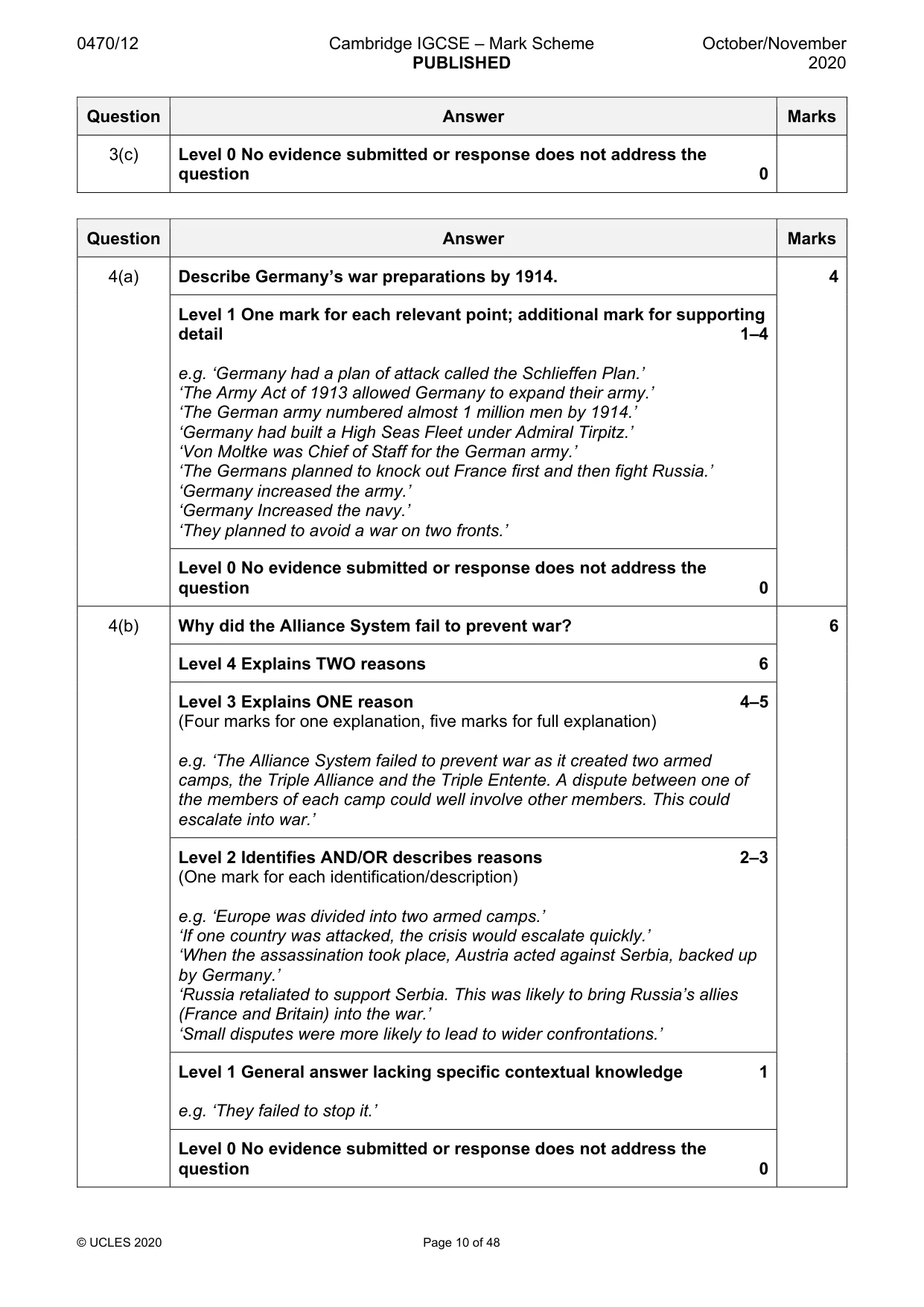 Mark scheme, page 10 of 48