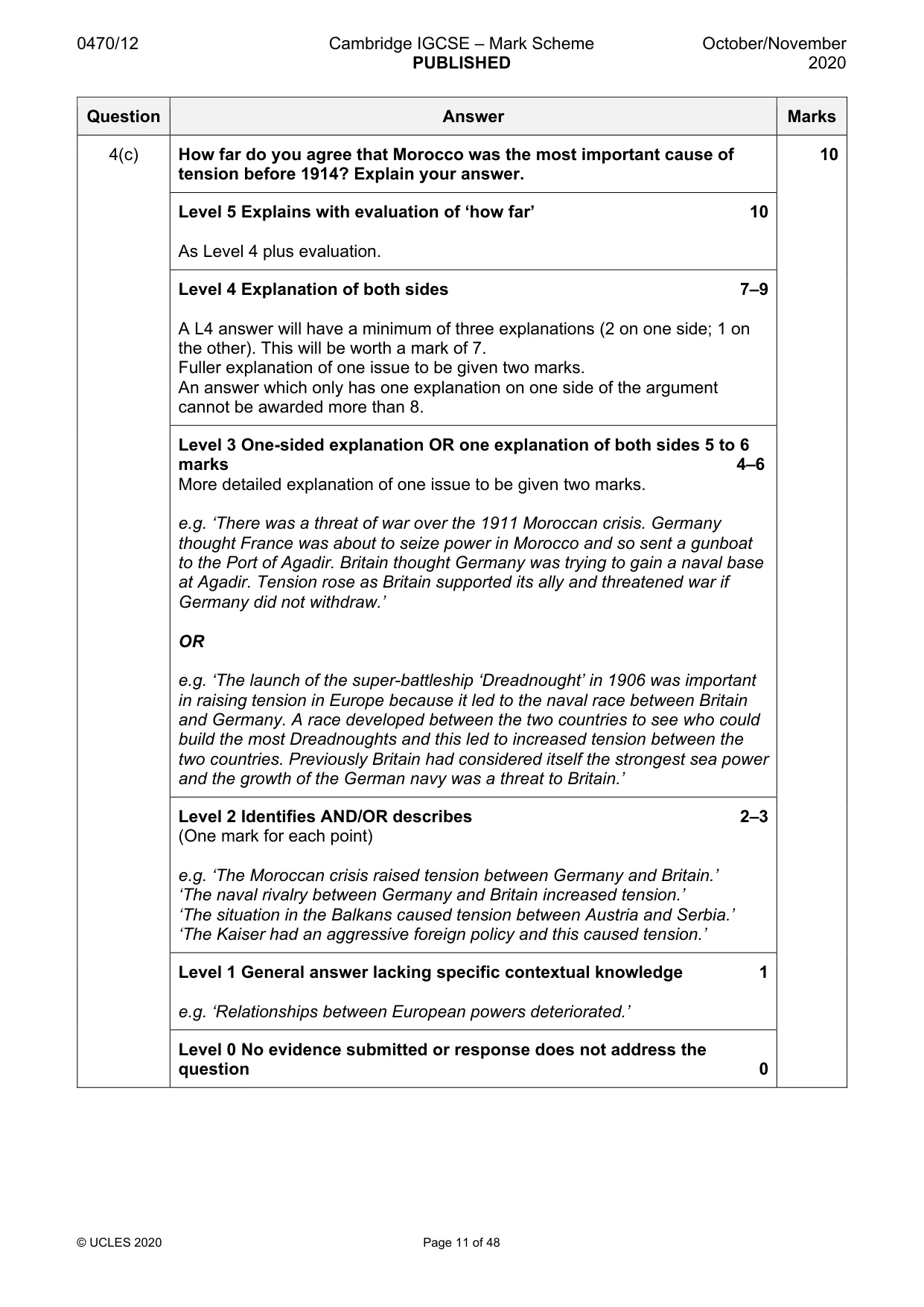 Mark scheme, page 11 of 48