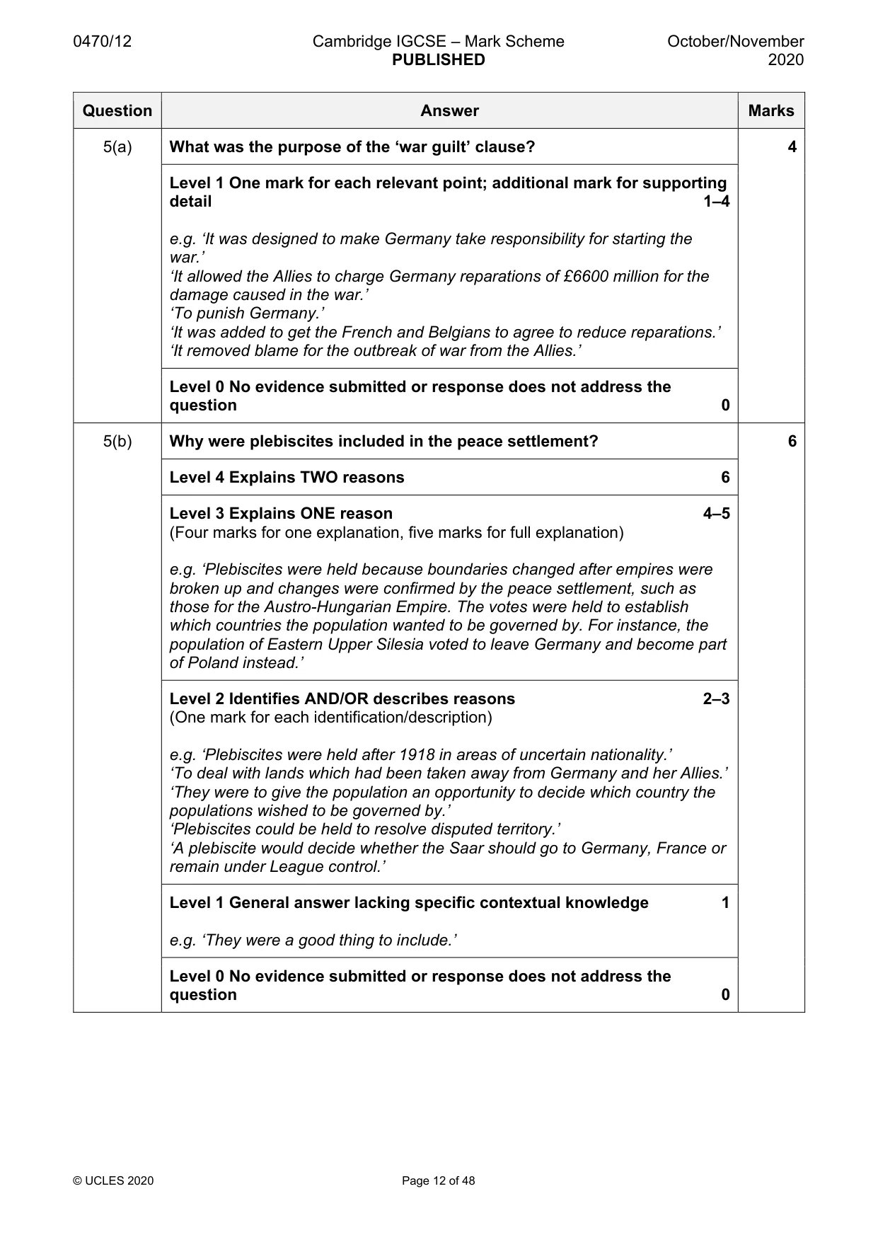 Mark scheme, page 12 of 48