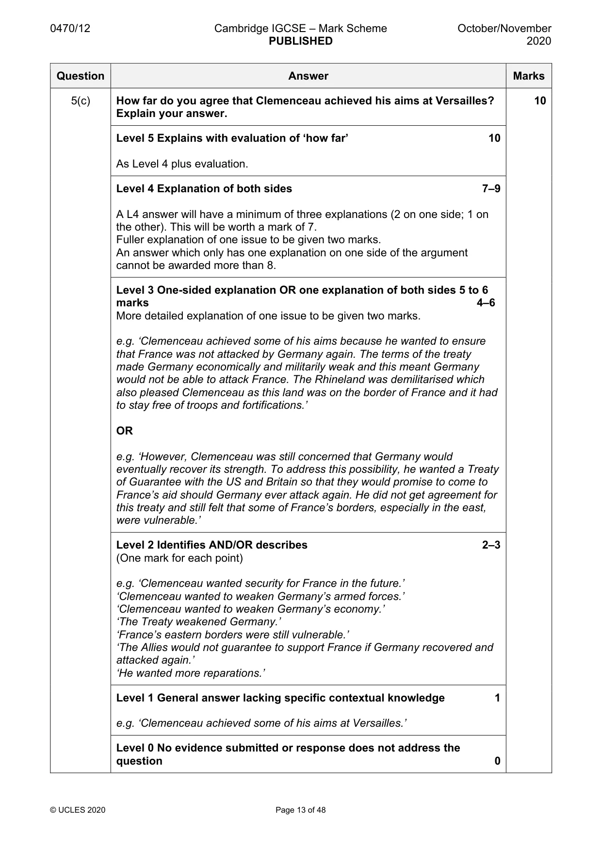 Mark scheme, page 13 of 48