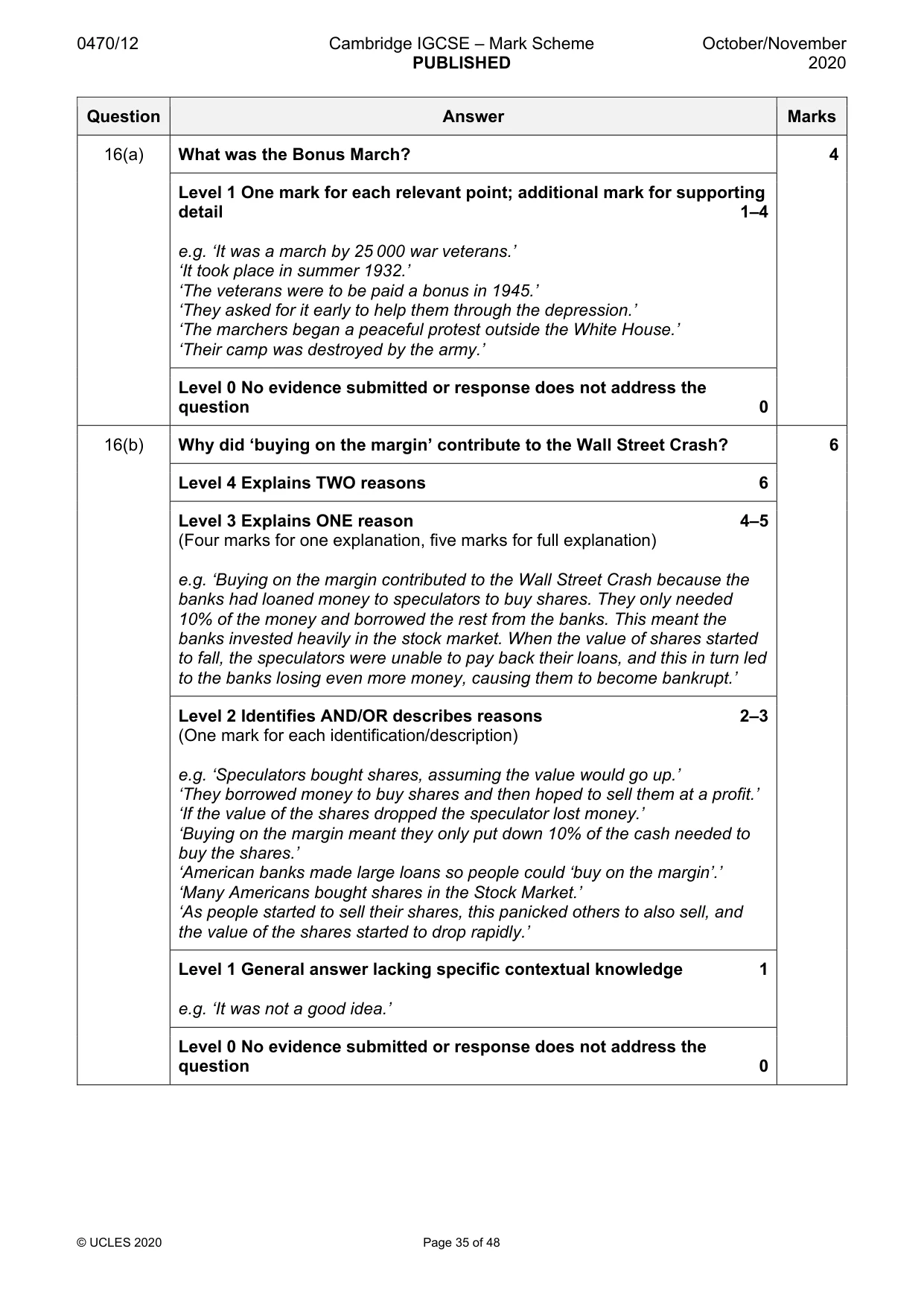 Mark scheme, page 35 of 48