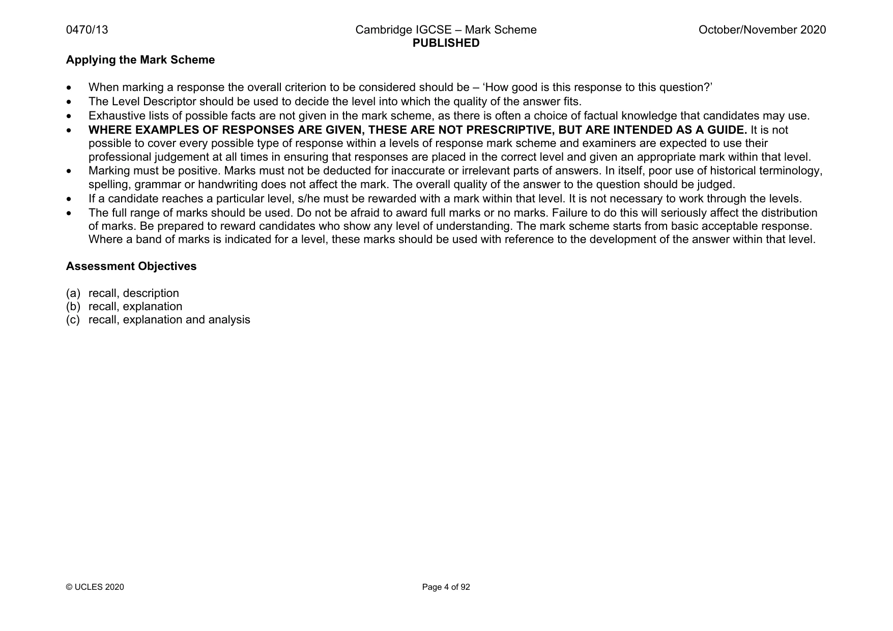 Mark scheme, page 4 of 92