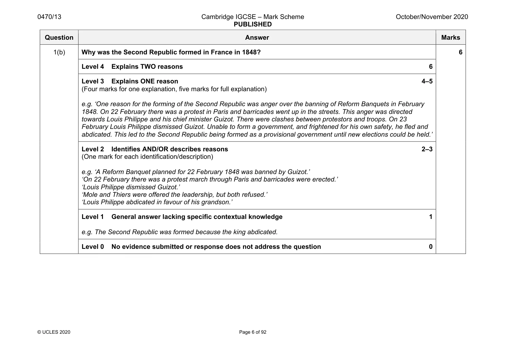 Mark scheme, page 6 of 92