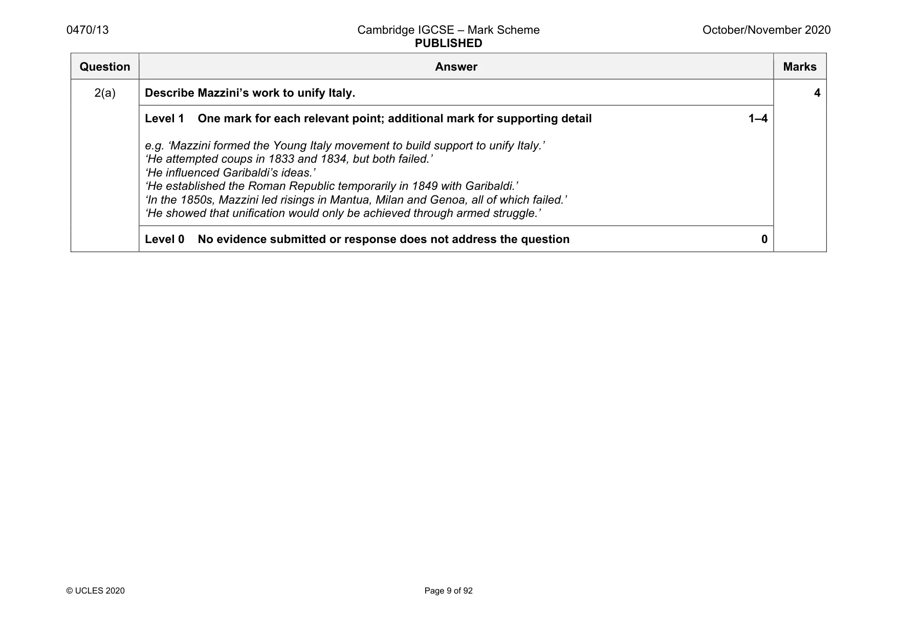 Mark scheme, page 9 of 92
