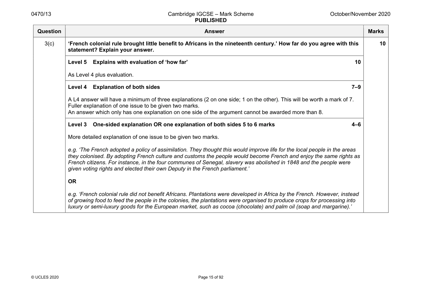 Mark scheme, page 15 of 92