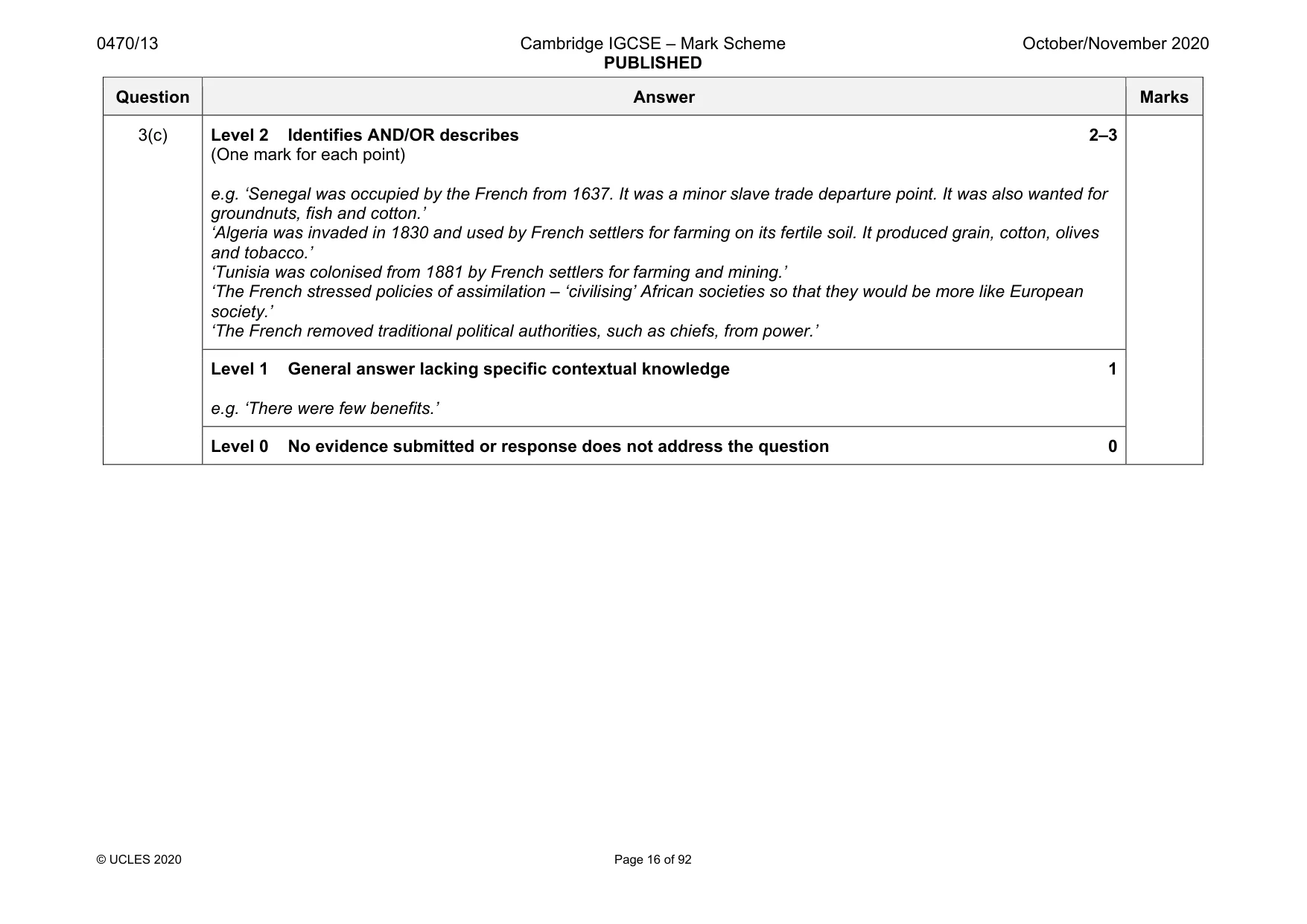 Mark scheme, page 16 of 92