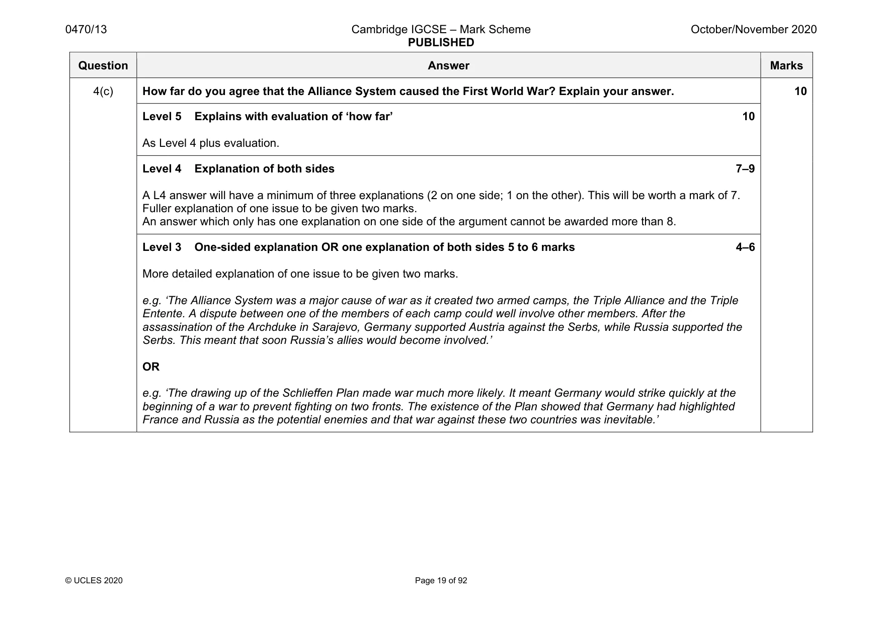 Mark scheme, page 19 of 92