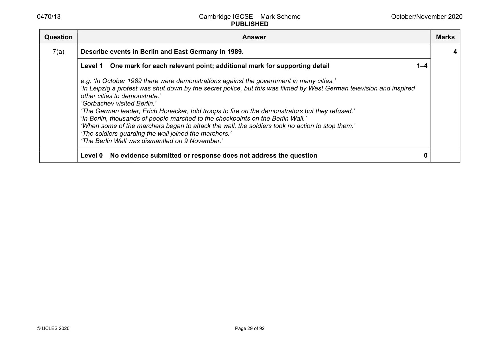 Mark scheme, page 29 of 92