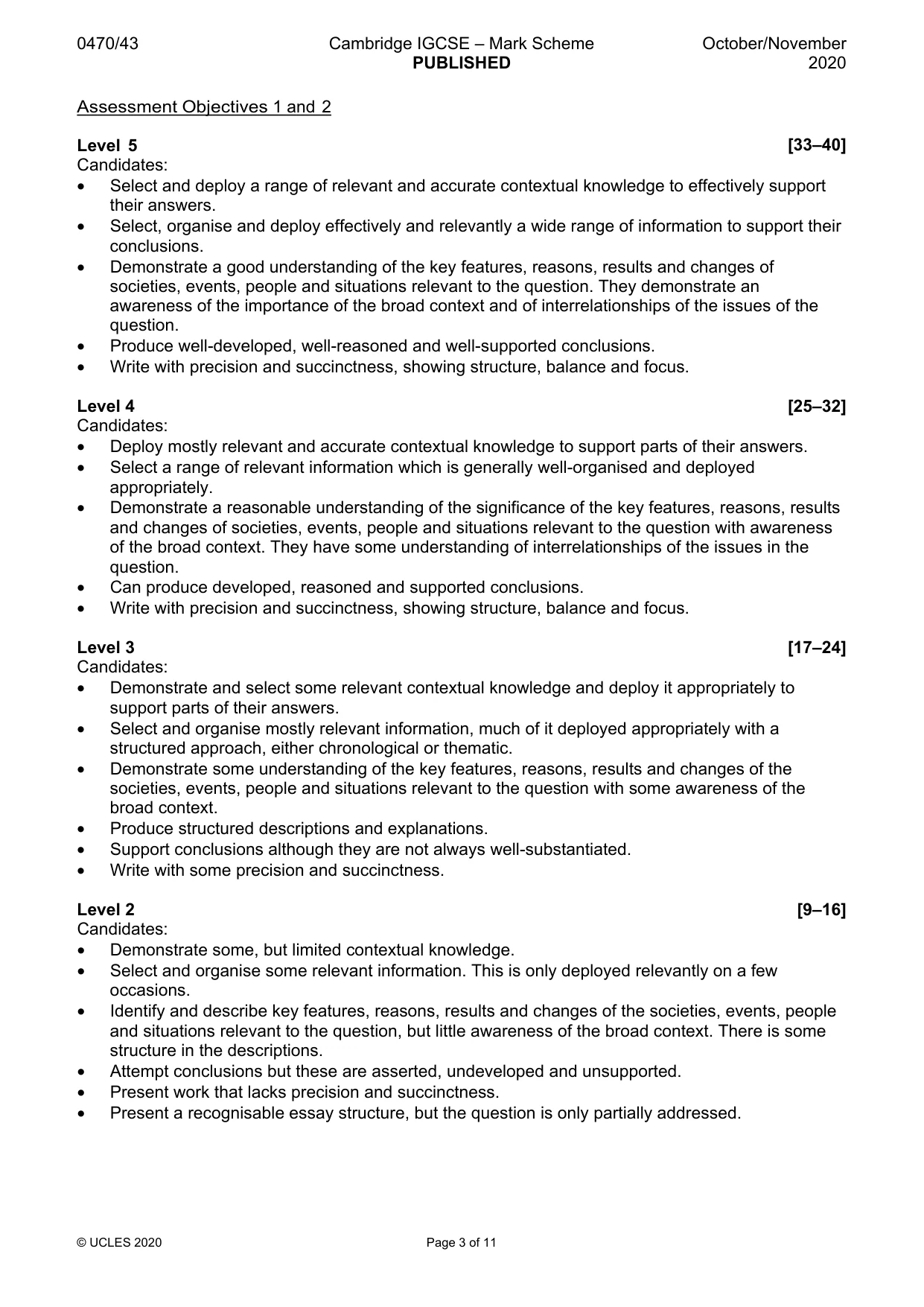 Mark scheme, page 3 of 11