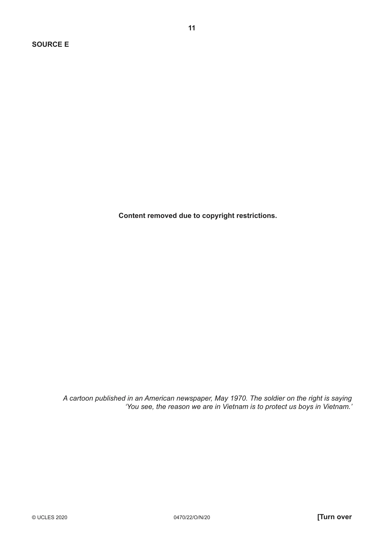 Cambridge IGCSE History 0470 2020 Oct/Nov Paper 2 · Variant 2 question paper, page 11 of 16
