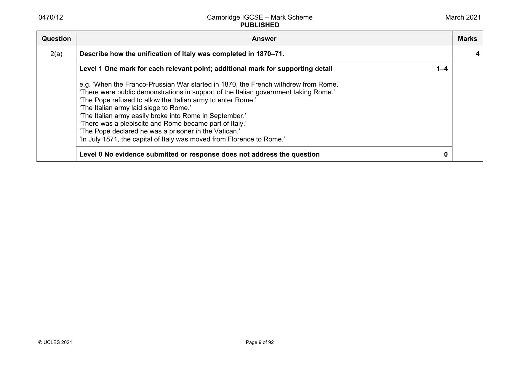 Mark scheme, page 9 of 92