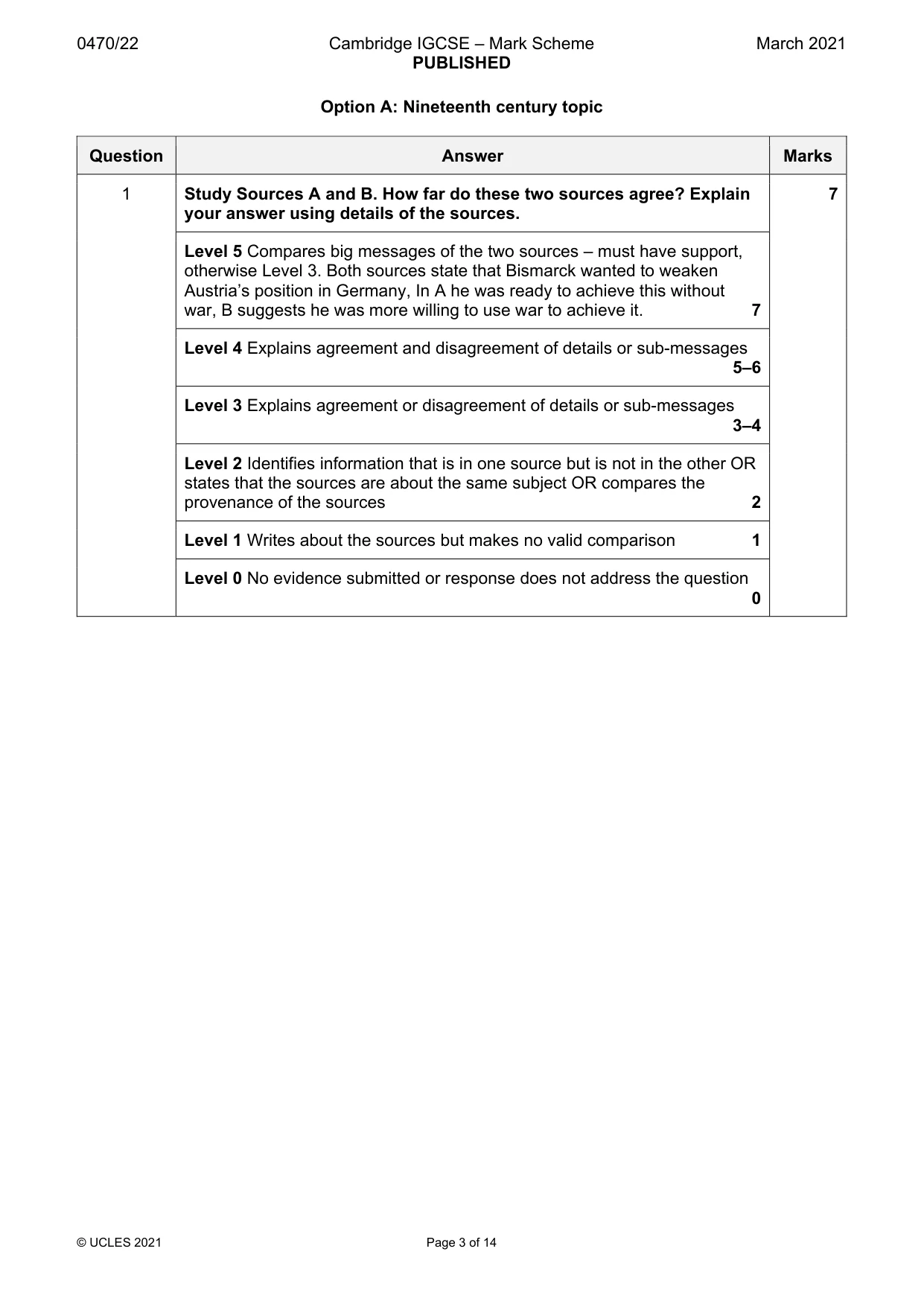 Mark scheme, page 3 of 14