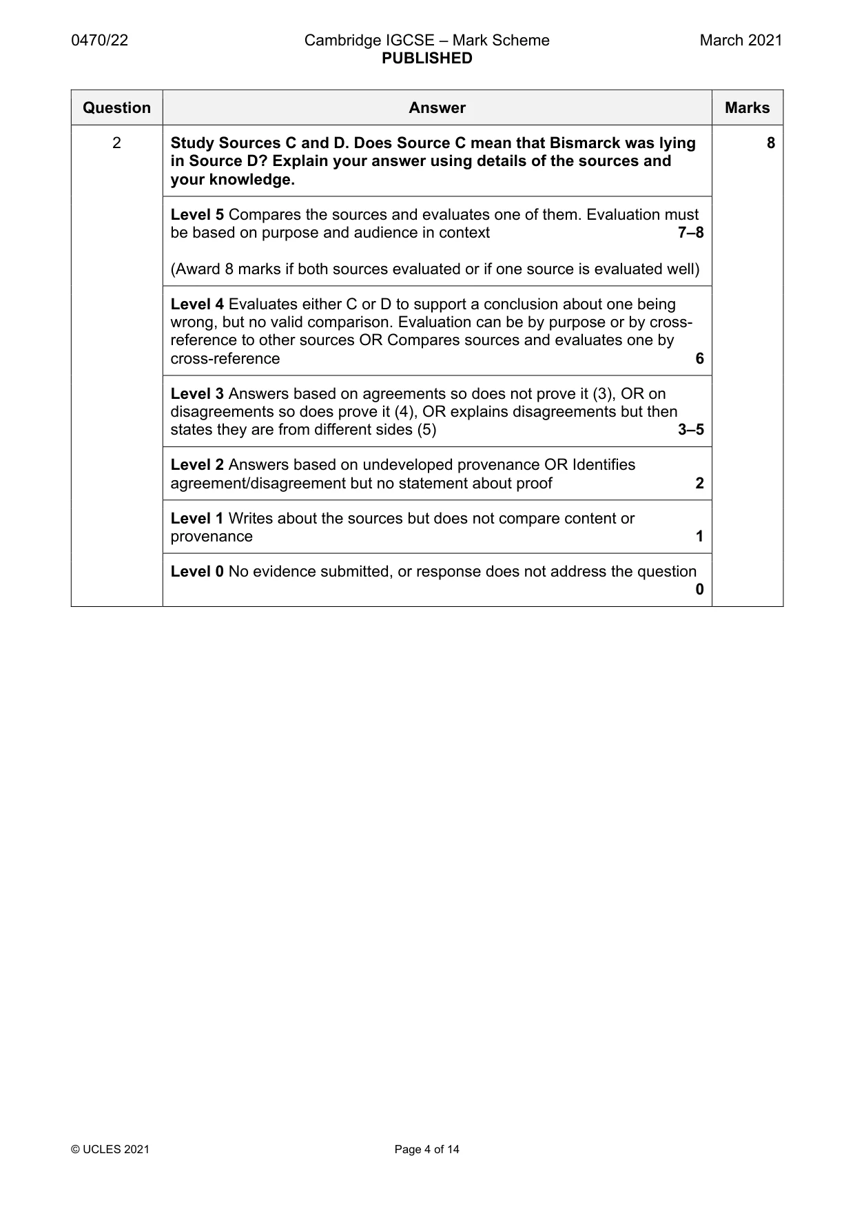 Mark scheme, page 4 of 14