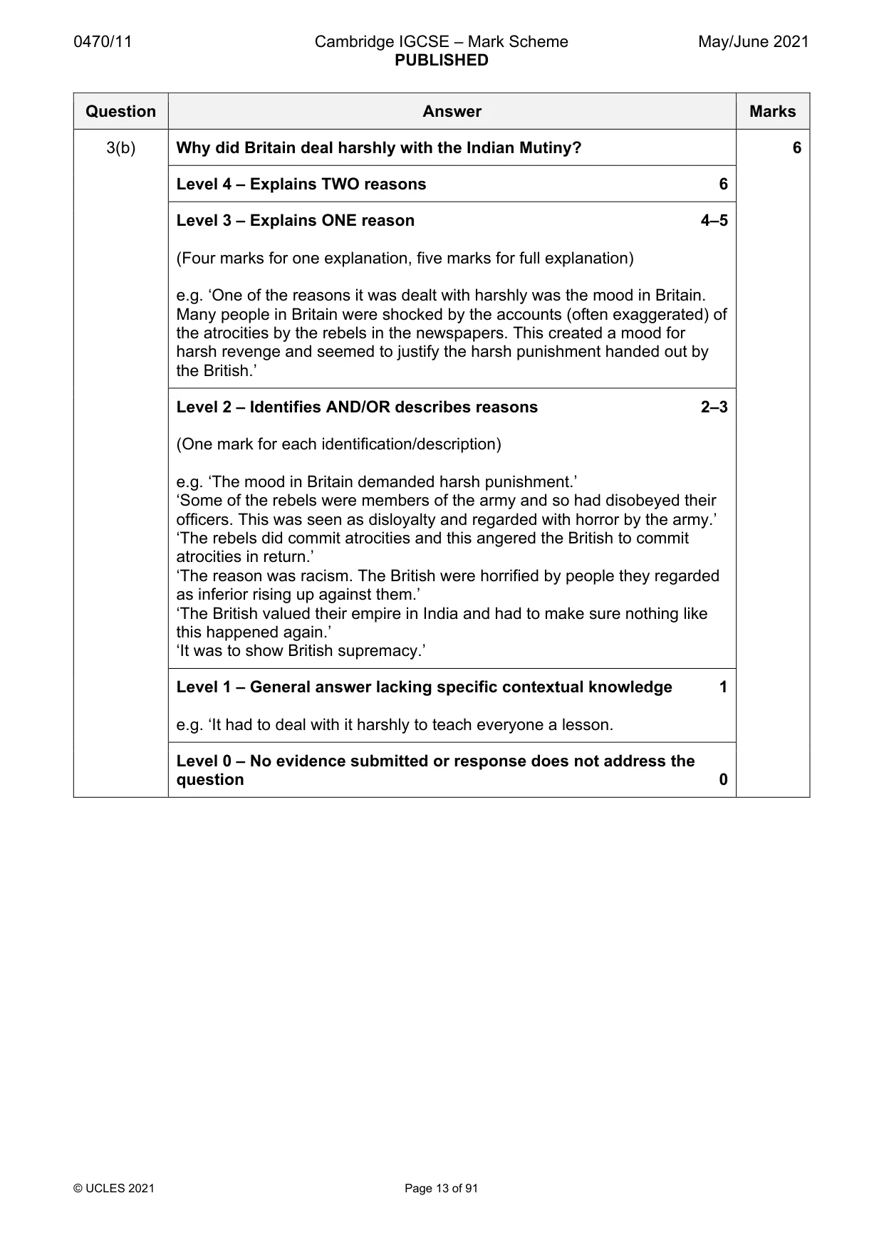 Mark scheme, page 13 of 91