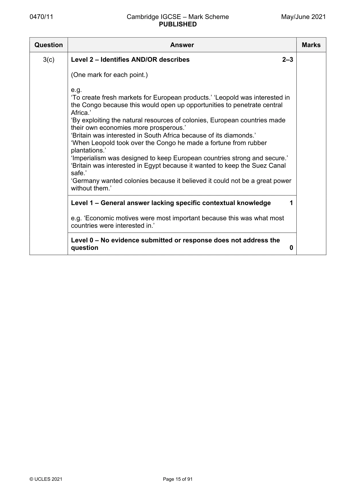 Mark scheme, page 15 of 91