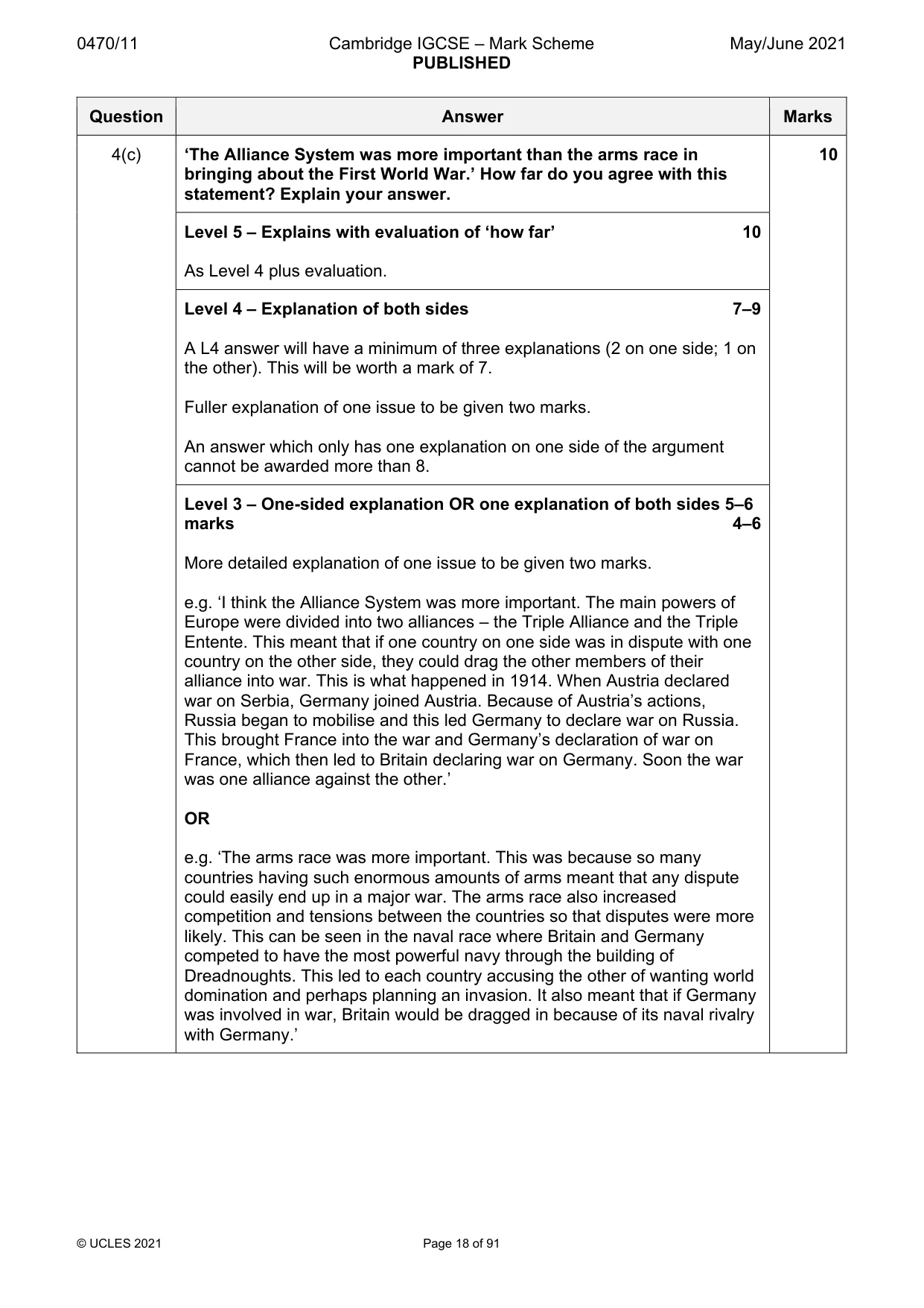 Mark scheme, page 18 of 91