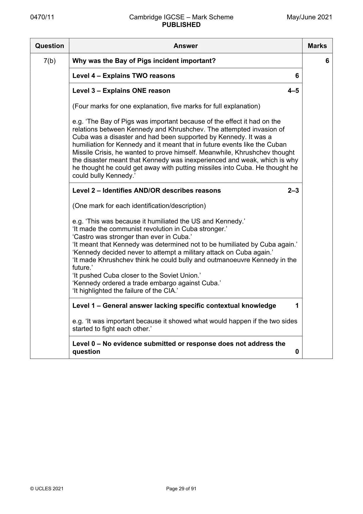 Mark scheme, page 29 of 91
