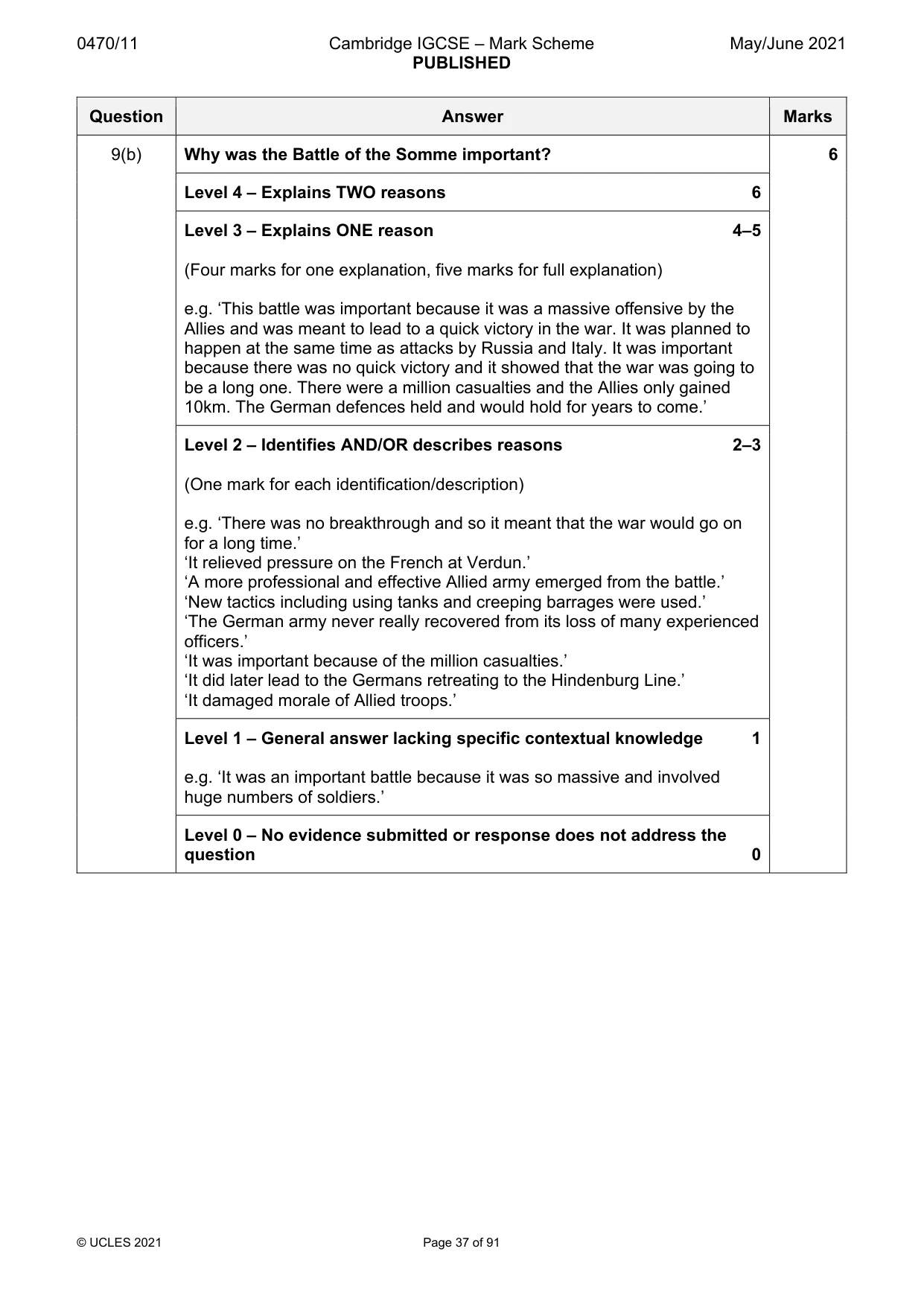 Mark scheme, page 37 of 91