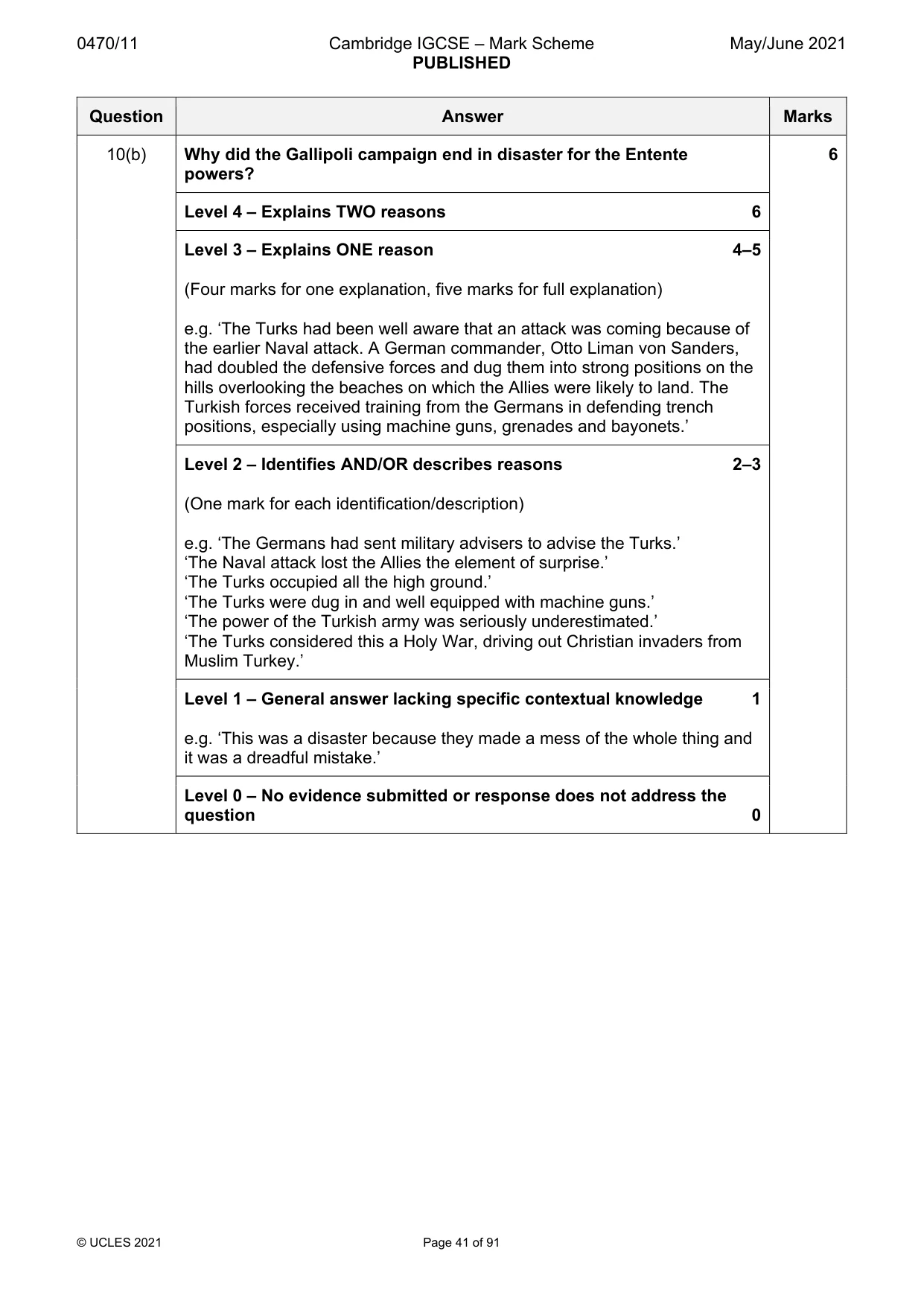 Mark scheme, page 41 of 91