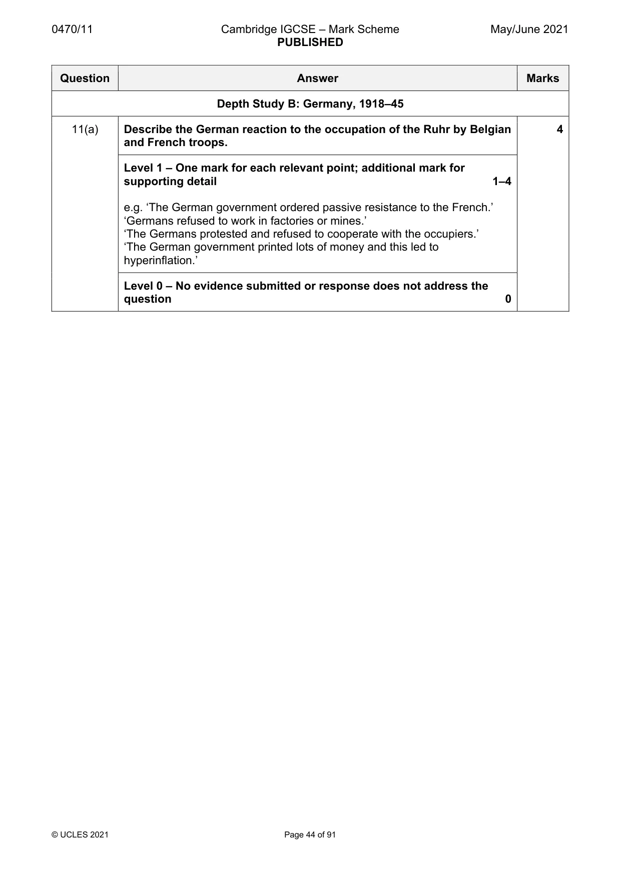 Mark scheme, page 44 of 91