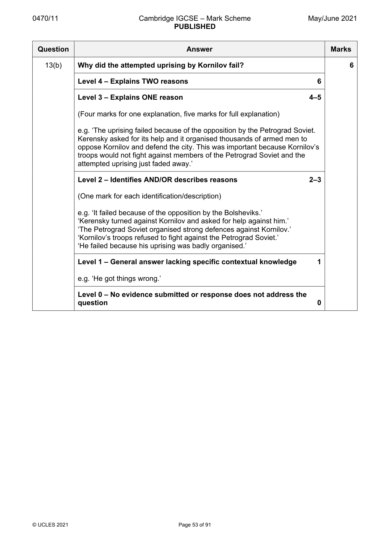 Mark scheme, page 53 of 91