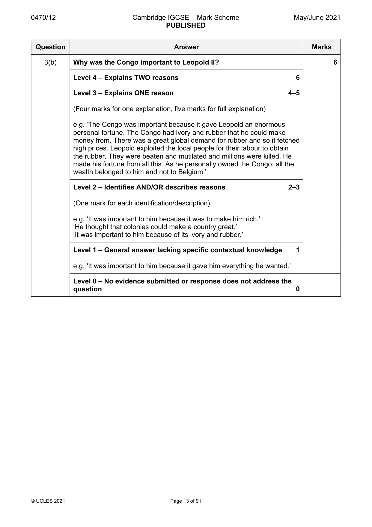 Mark scheme, page 13 of 91