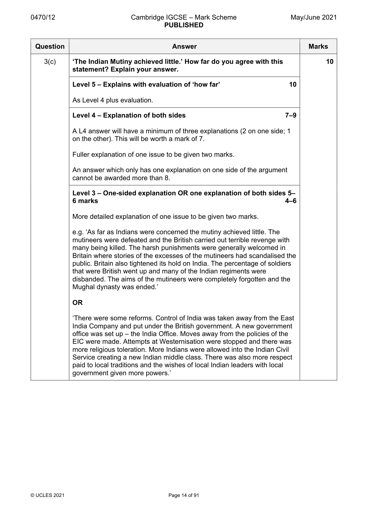 Mark scheme, page 14 of 91