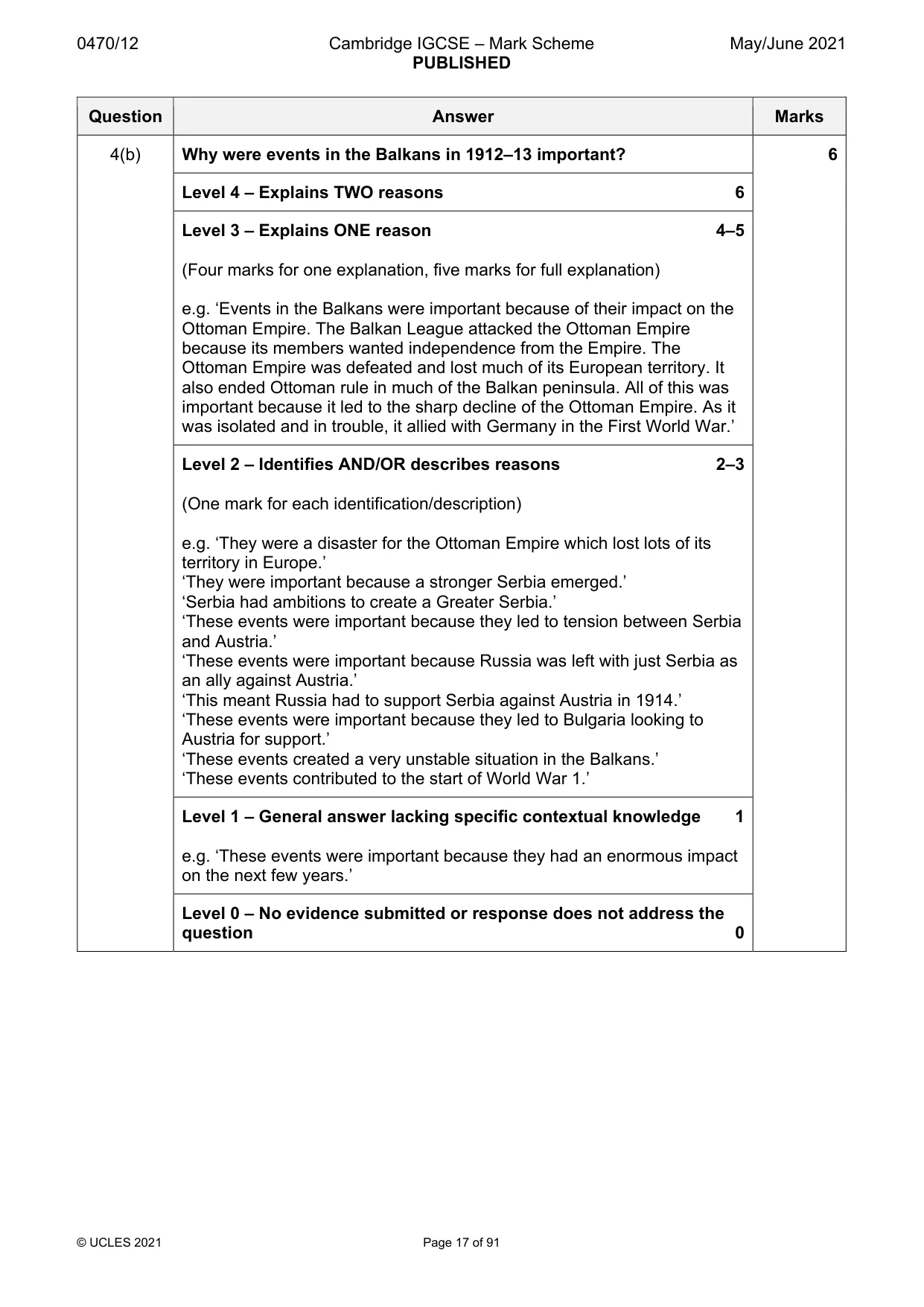 Mark scheme, page 17 of 91
