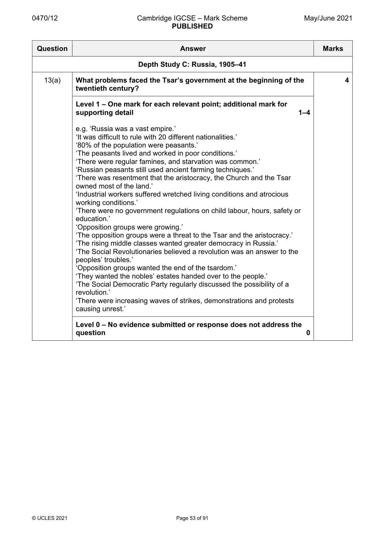Mark scheme, page 53 of 91